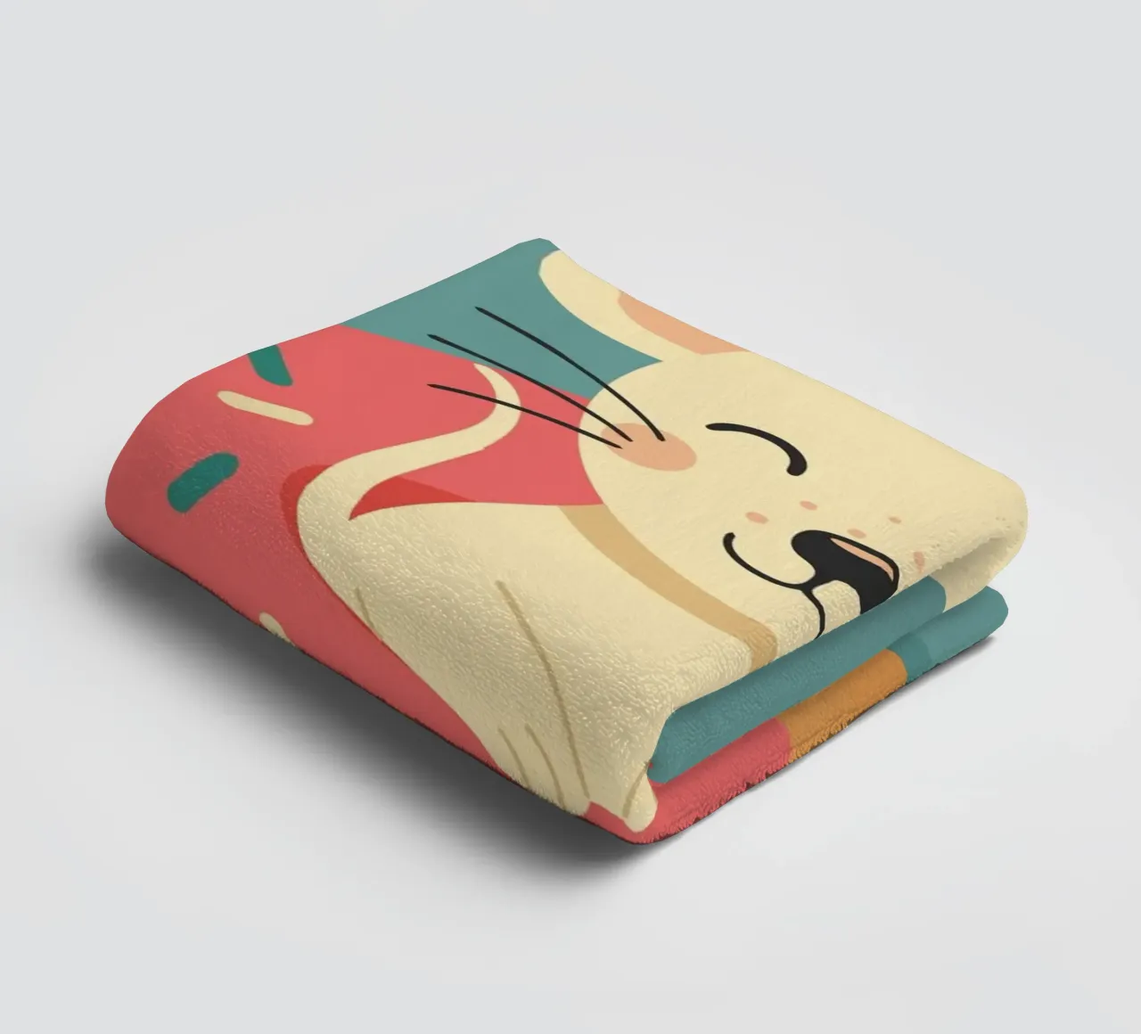 Laughing mouse in a donut - cute good mood motif towel by namosh