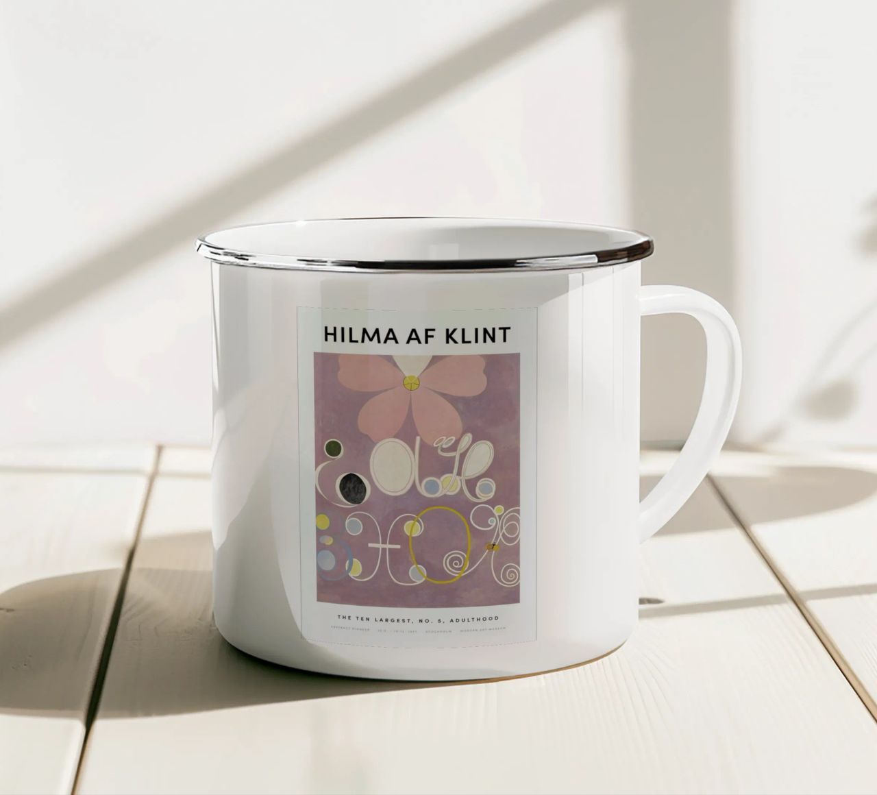 Hilma af Klint - The Ten Largest, No. 5 II tazza in smalto da Vintage by JUNIQE