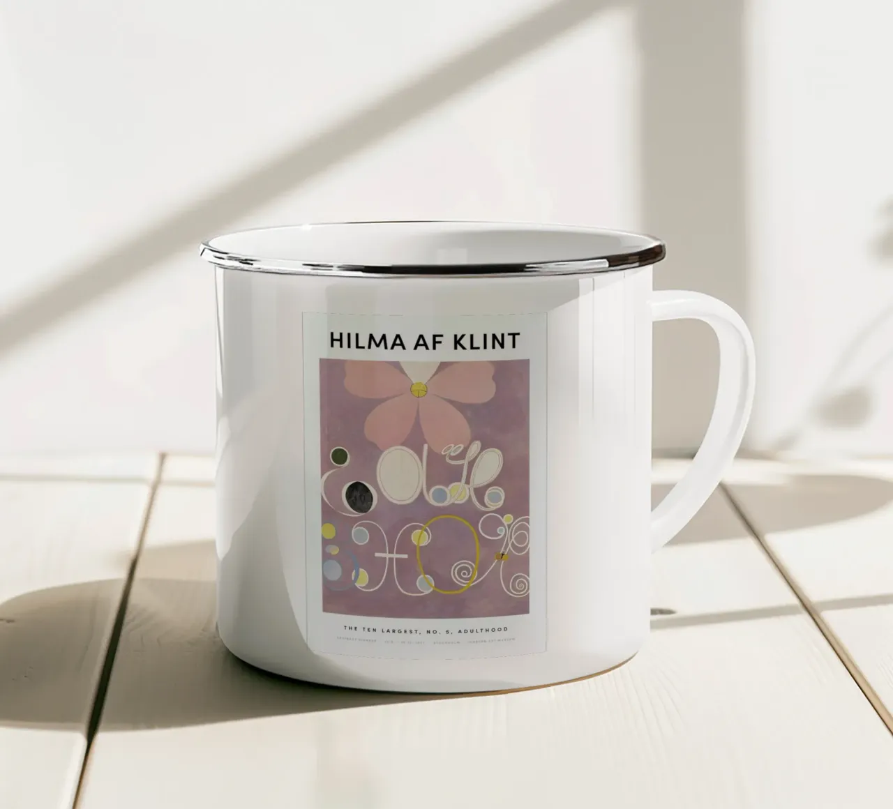 Hilma af Klint - The Ten Largest, No. 5 II taza de esmalte de Vintage by JUNIQE