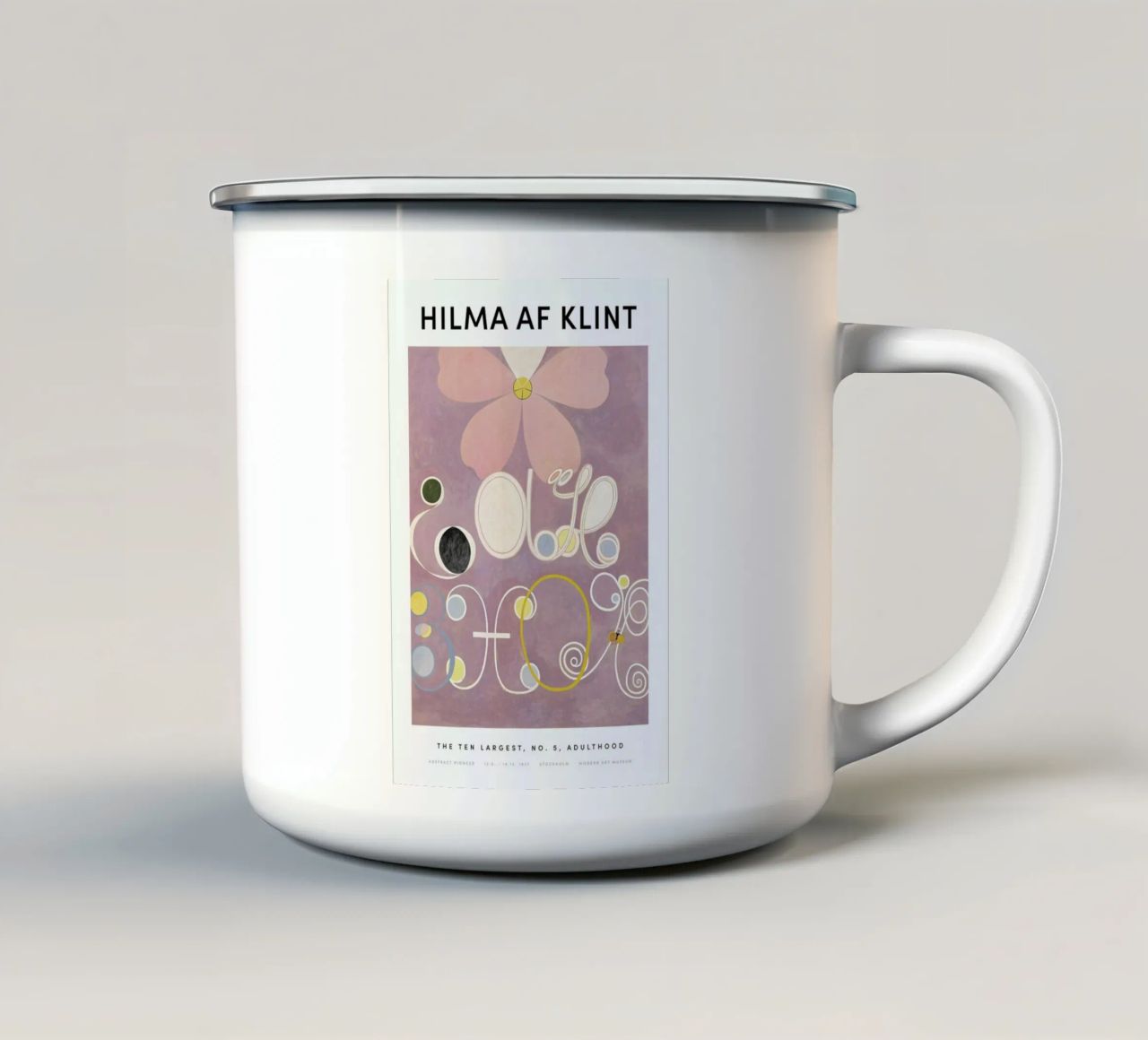 Hilma af Klint - The Ten Largest, No. 5 II tazza in smalto da Vintage by JUNIQE