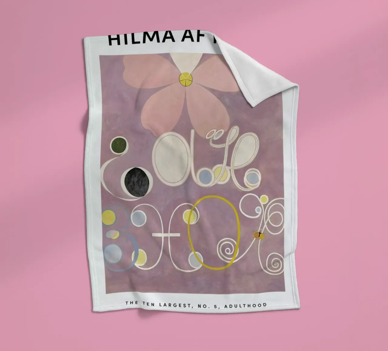 Hilma af Klint - The Ten Largest, No. 5 II manta de franela de Vintage by JUNIQE