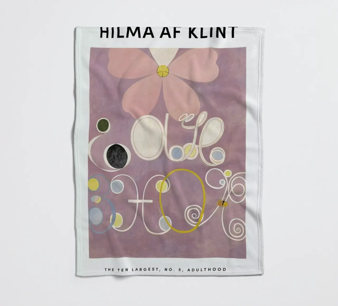 Hilma af Klint - The Ten Largest, No. 5 II manta de franela de Vintage by JUNIQE