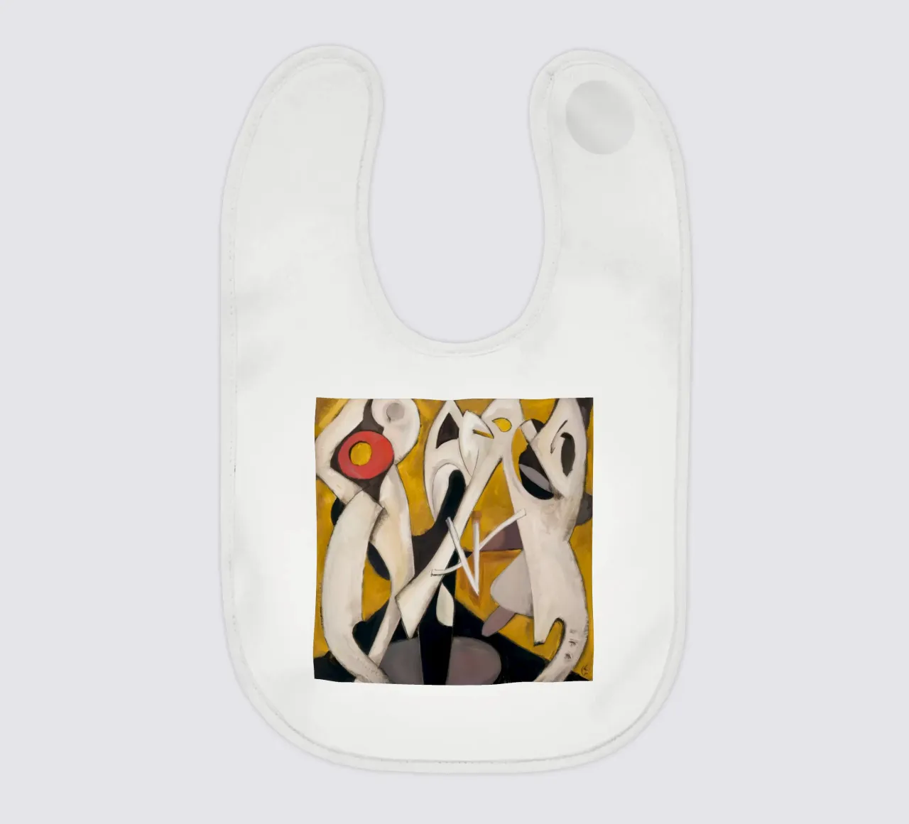 Triangular Pulse Dance baby bib by Obisidian Brush