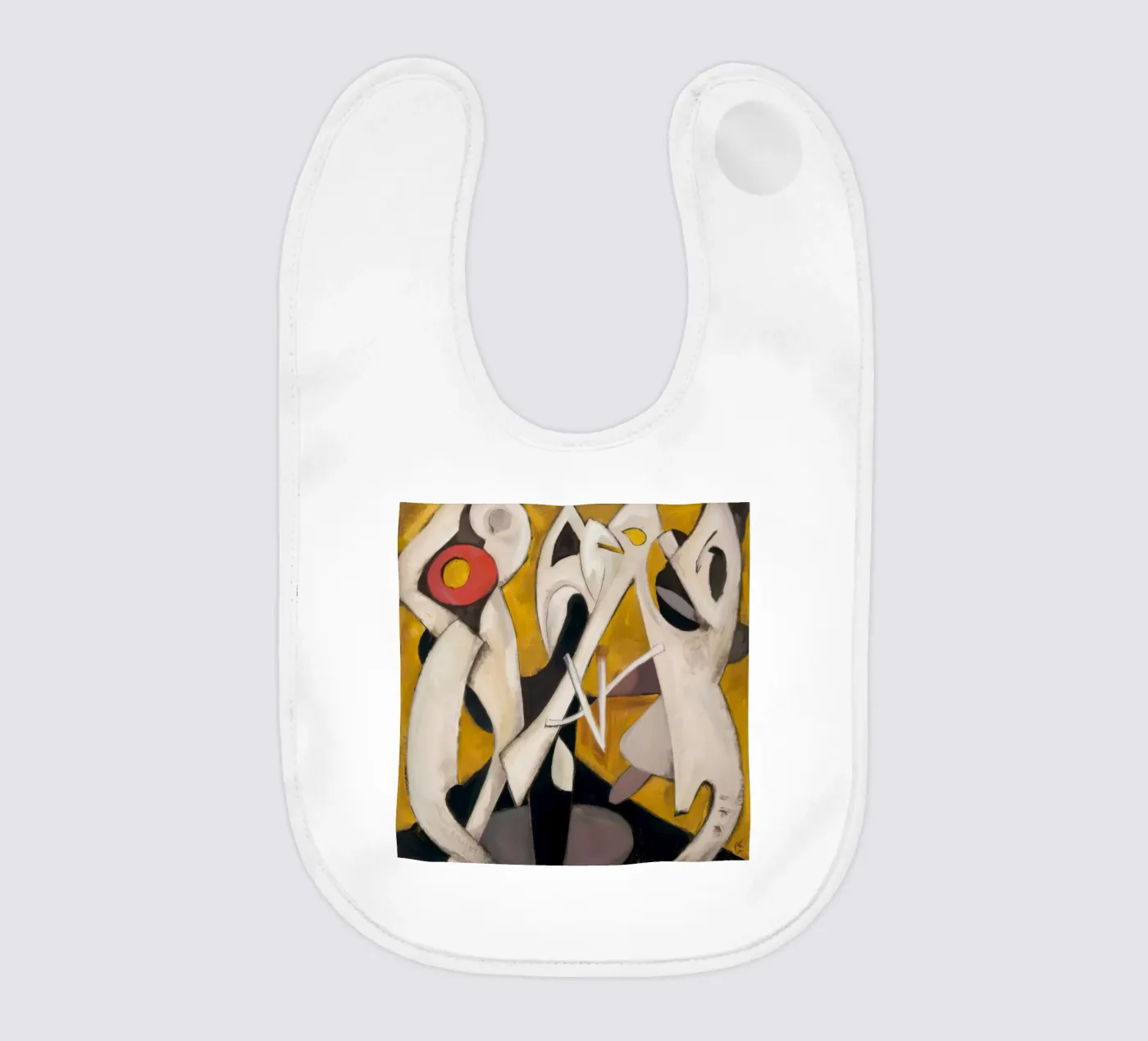 Triangular Pulse Dance baby bib by Obisidian Brush