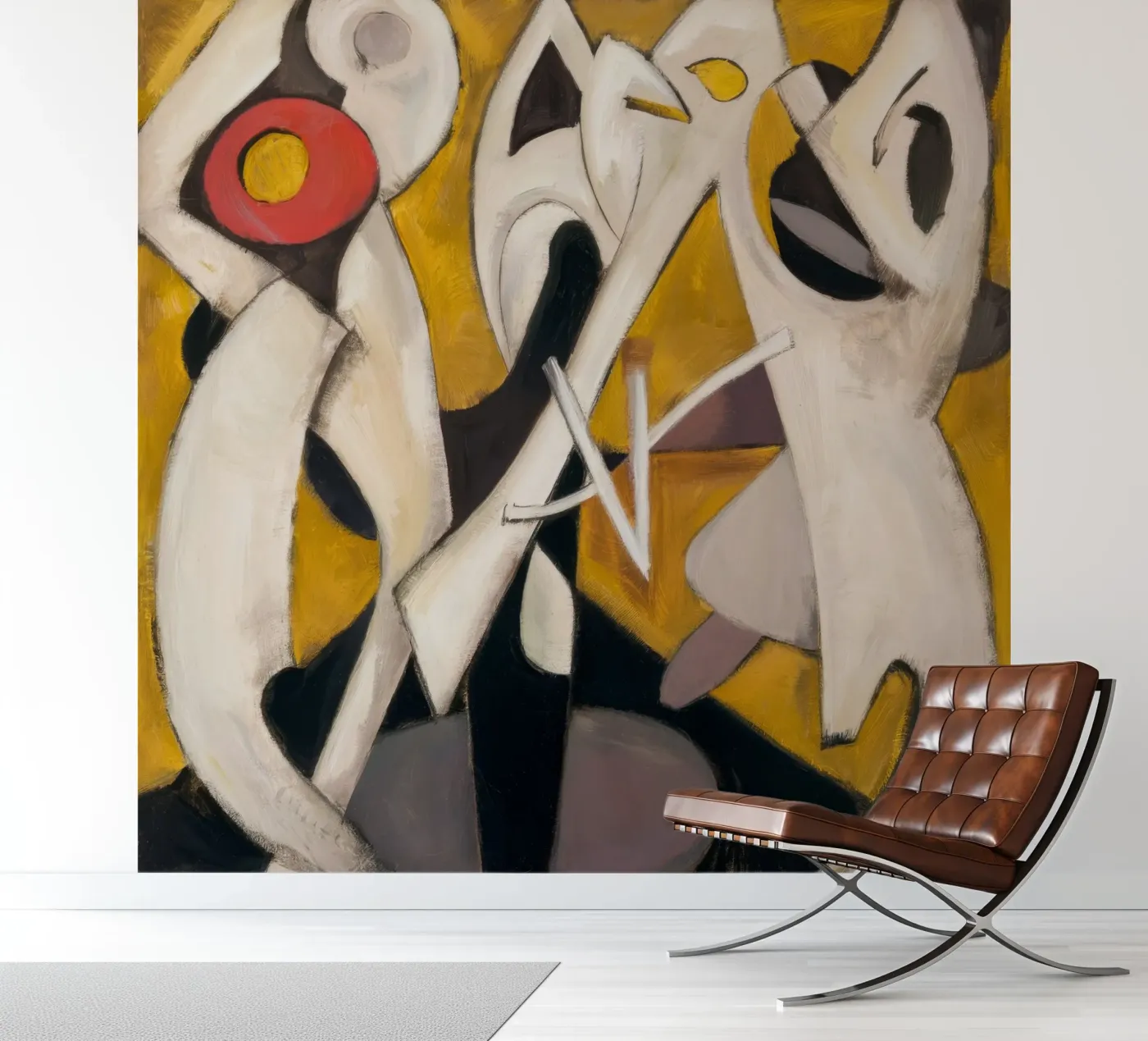 Driehoekige Impuls Dans fotobehang van Obisidian Brush