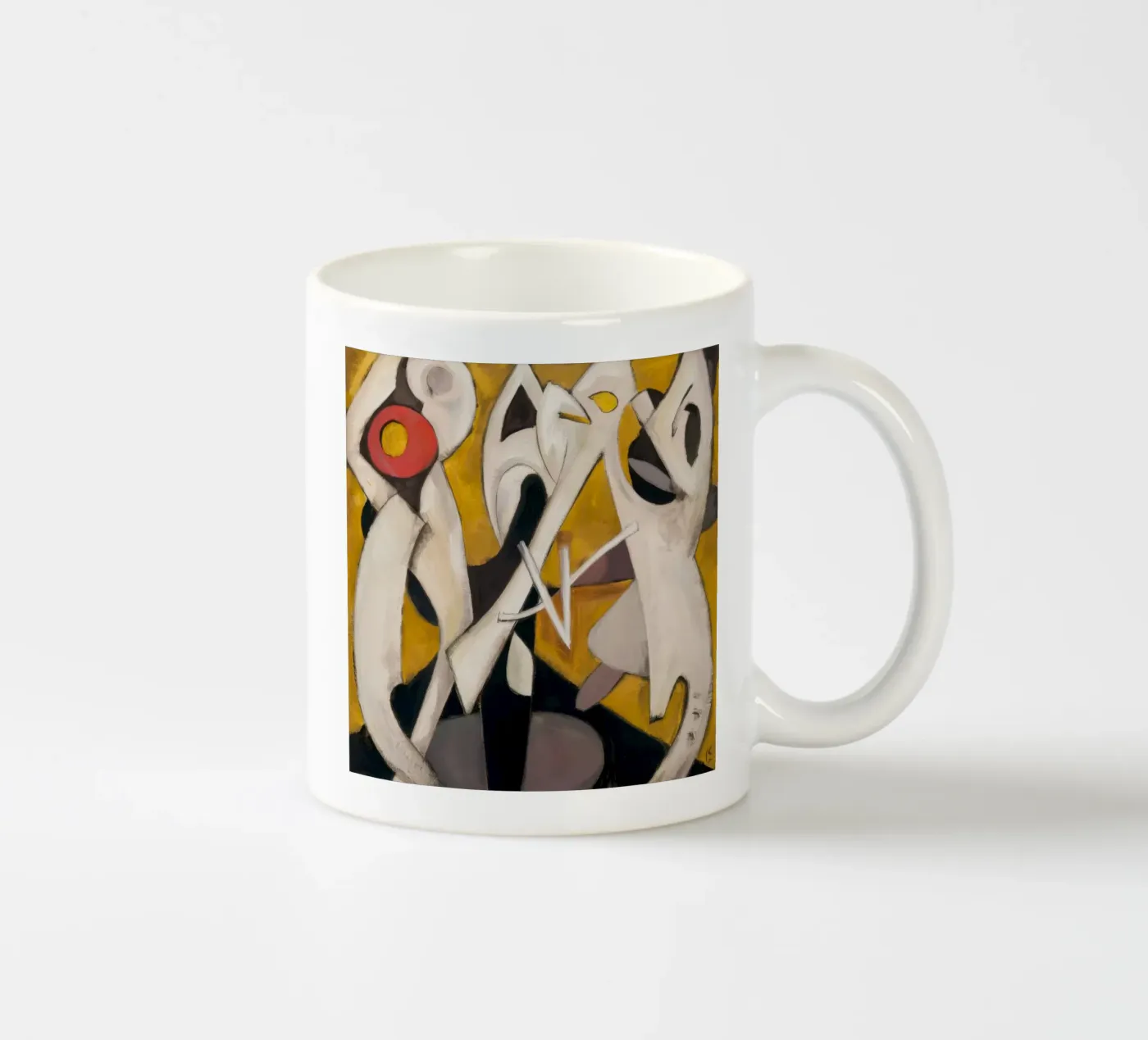 Dreieckiger Impulstanz Keramik Tasse von Obisidian Brush