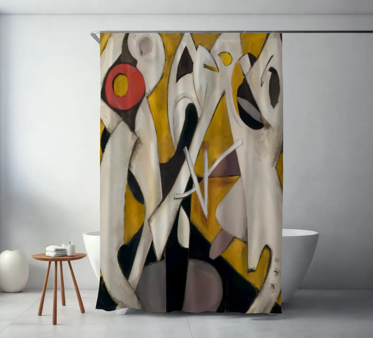 Triangular Pulse Dance Duschvorhang von Obisidian Brush