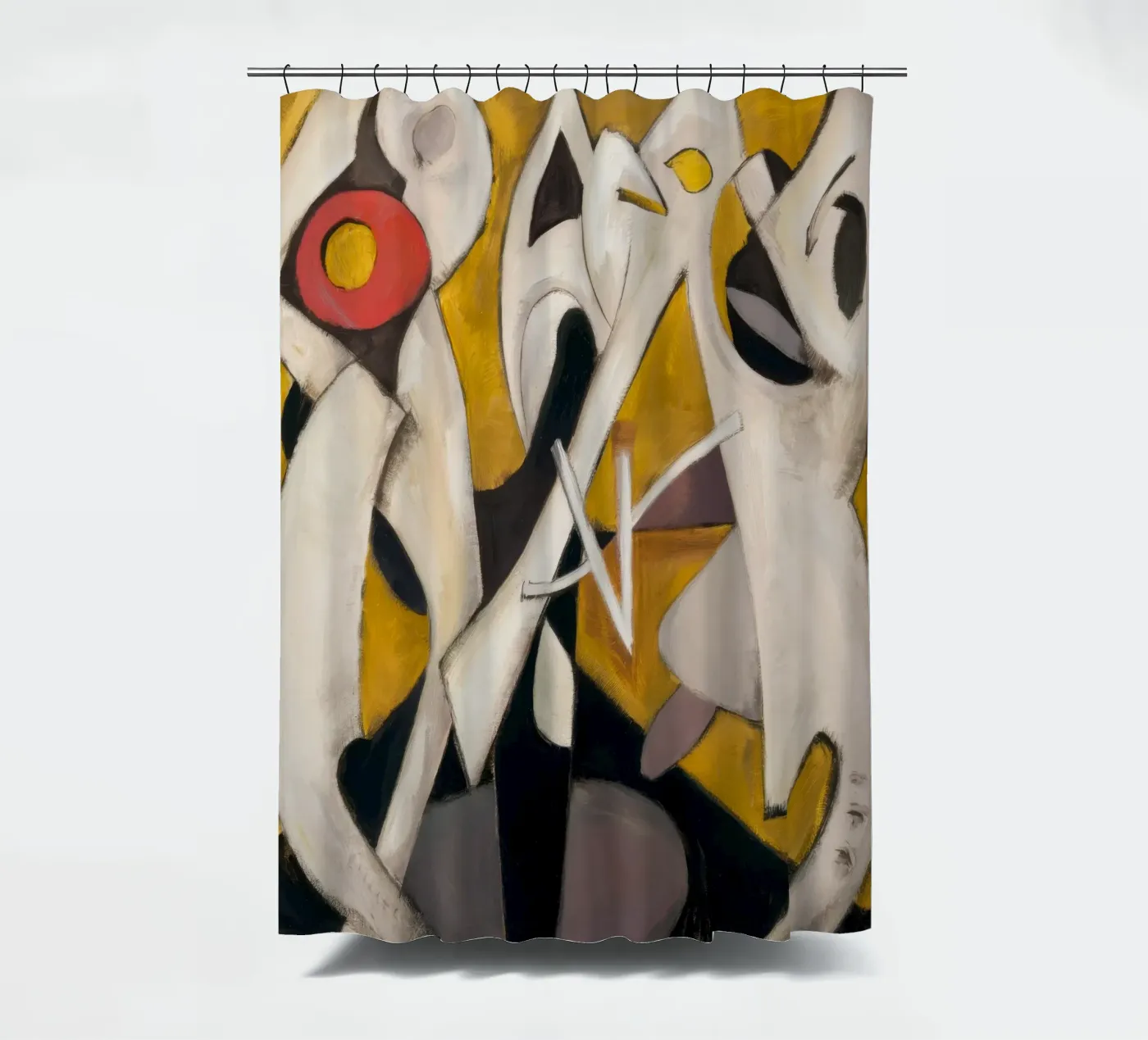 Driehoekige Impuls Dans douchegordijn van Obisidian Brush