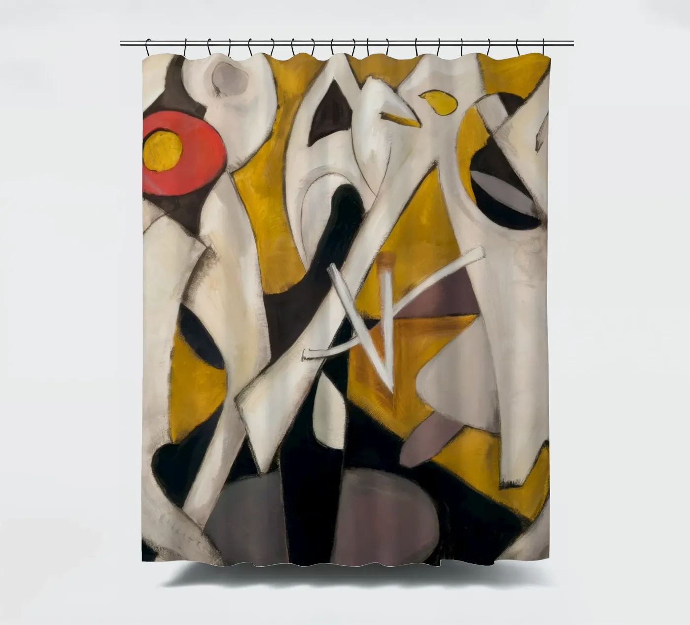 Driehoekige Impuls Dans douchegordijn van Obisidian Brush