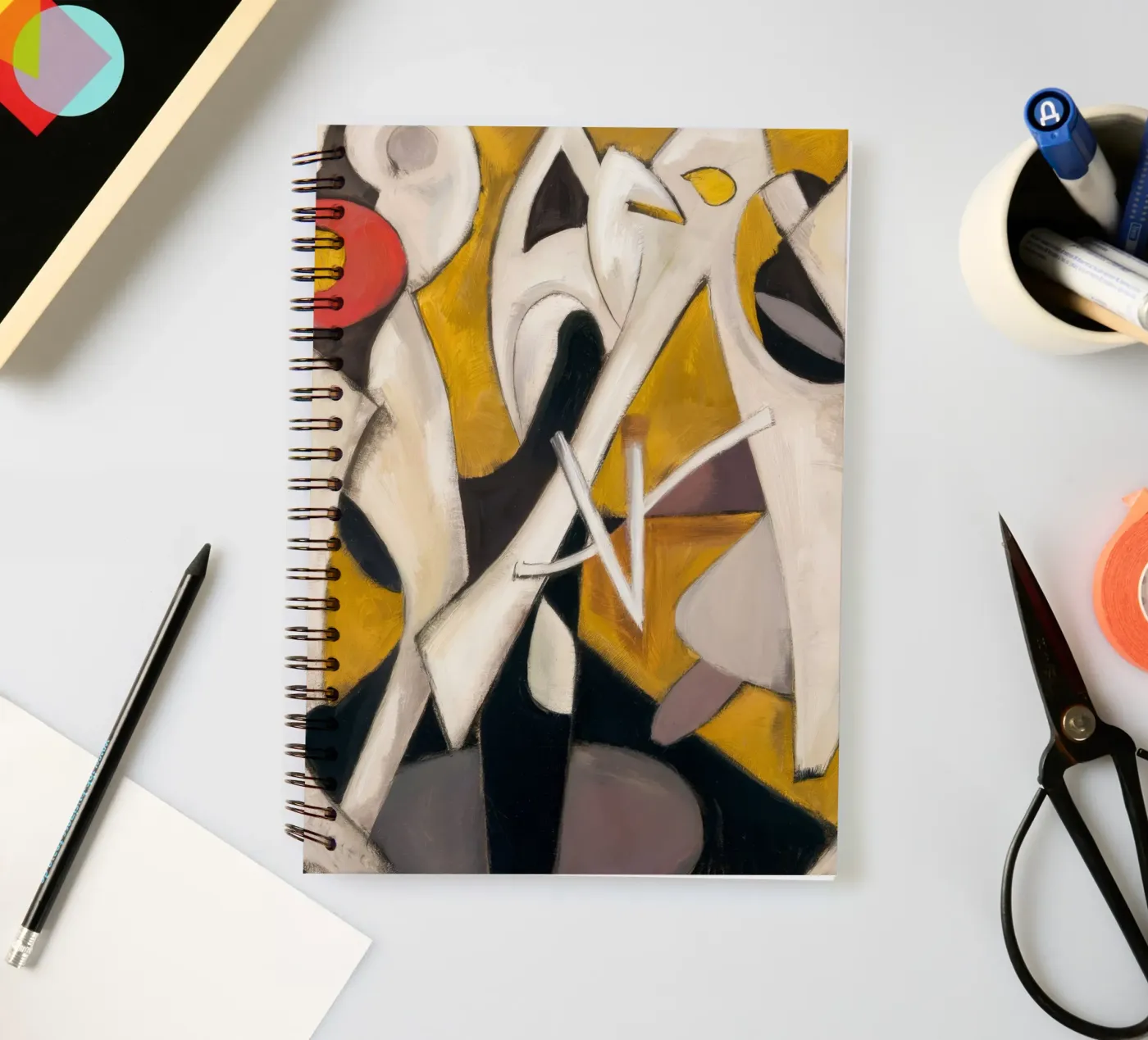 Triangular Pulse Dance spiral notebook by Obisidian Brush