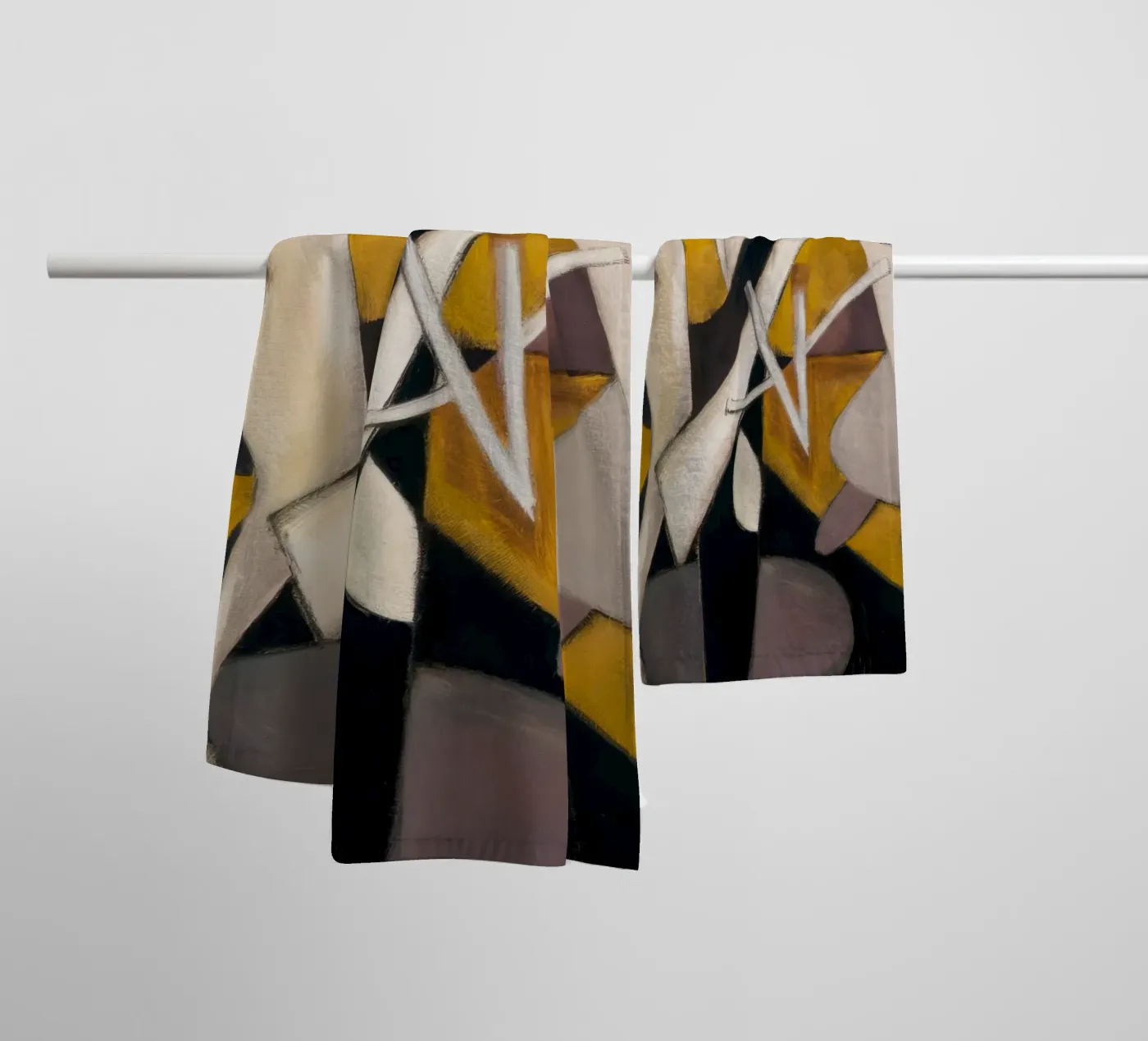 Triangular Pulse Dance towel by Obisidian Brush