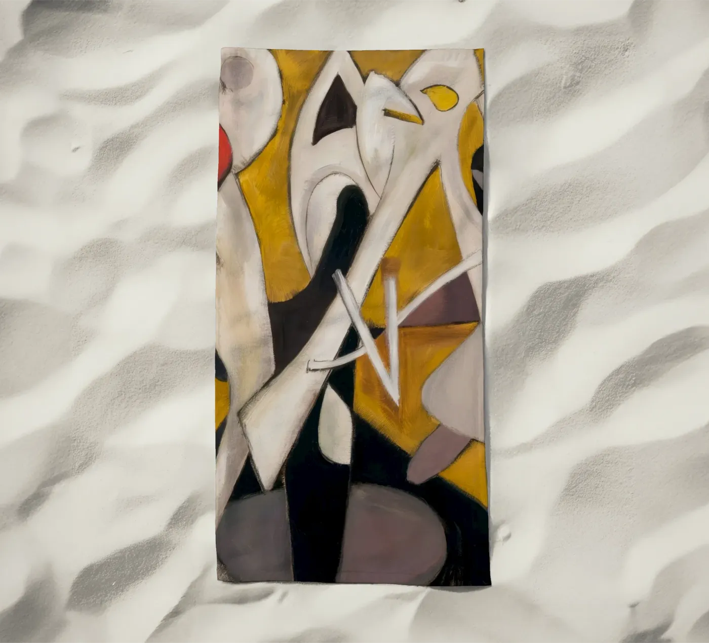 Triangular Pulse Dance beach towel by Obisidian Brush