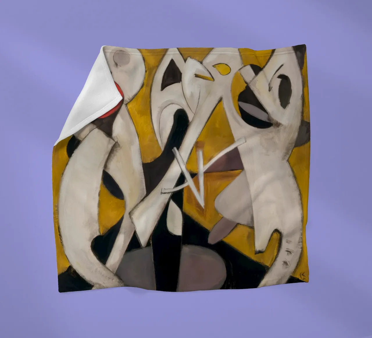 Triangular Pulse Dance fleece blanket by Obisidian Brush
