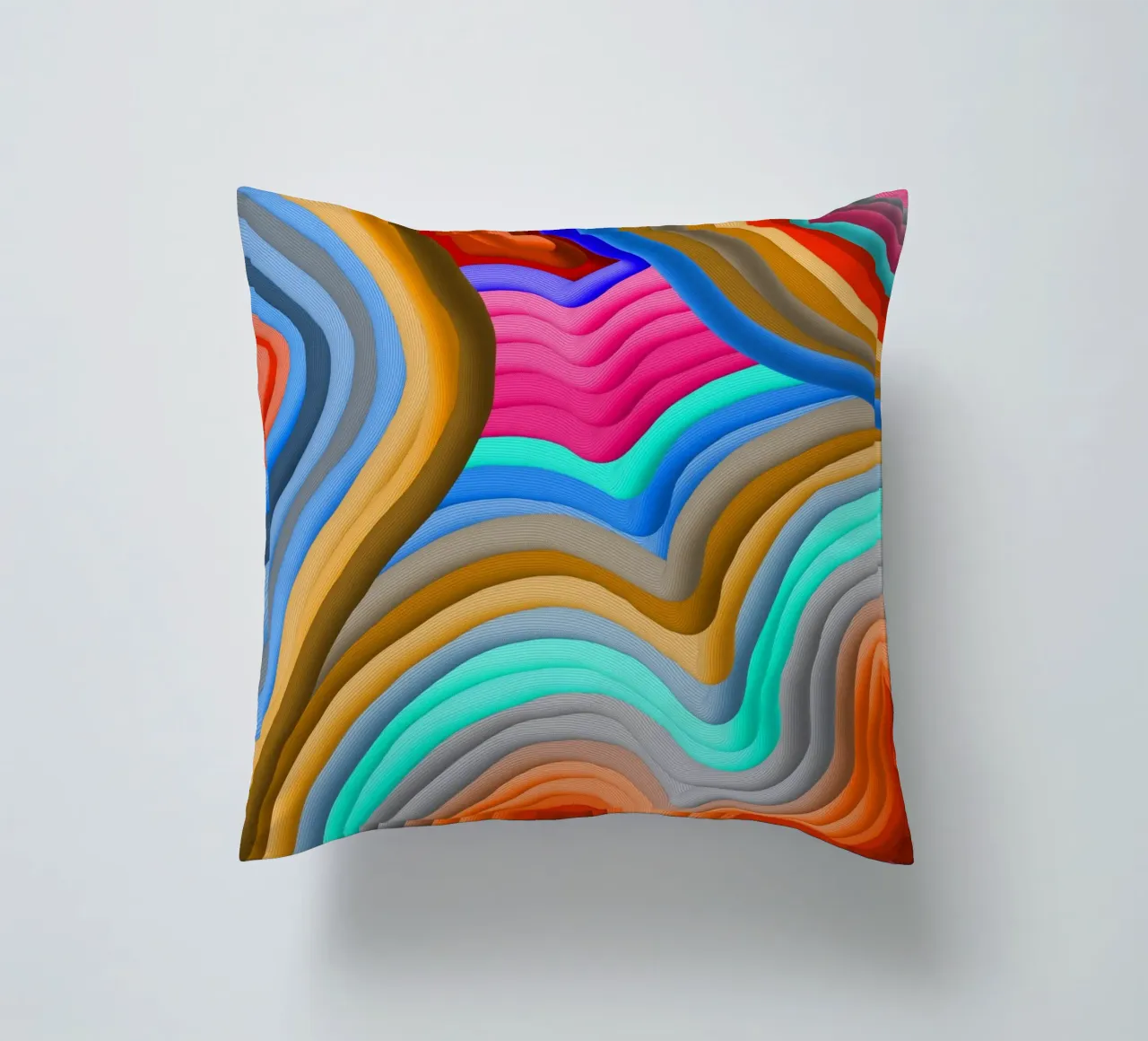 3D Arcobaleno Gradienti Sabbie colorate astratto cuscino da mysteriouscoco