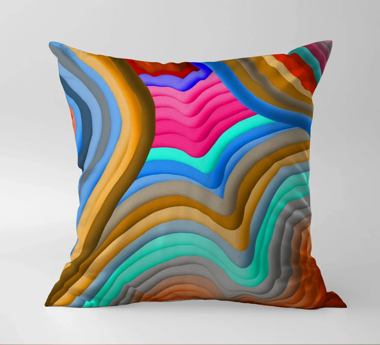 3D Arcobaleno Gradienti Sabbie colorate astratto cuscino da mysteriouscoco