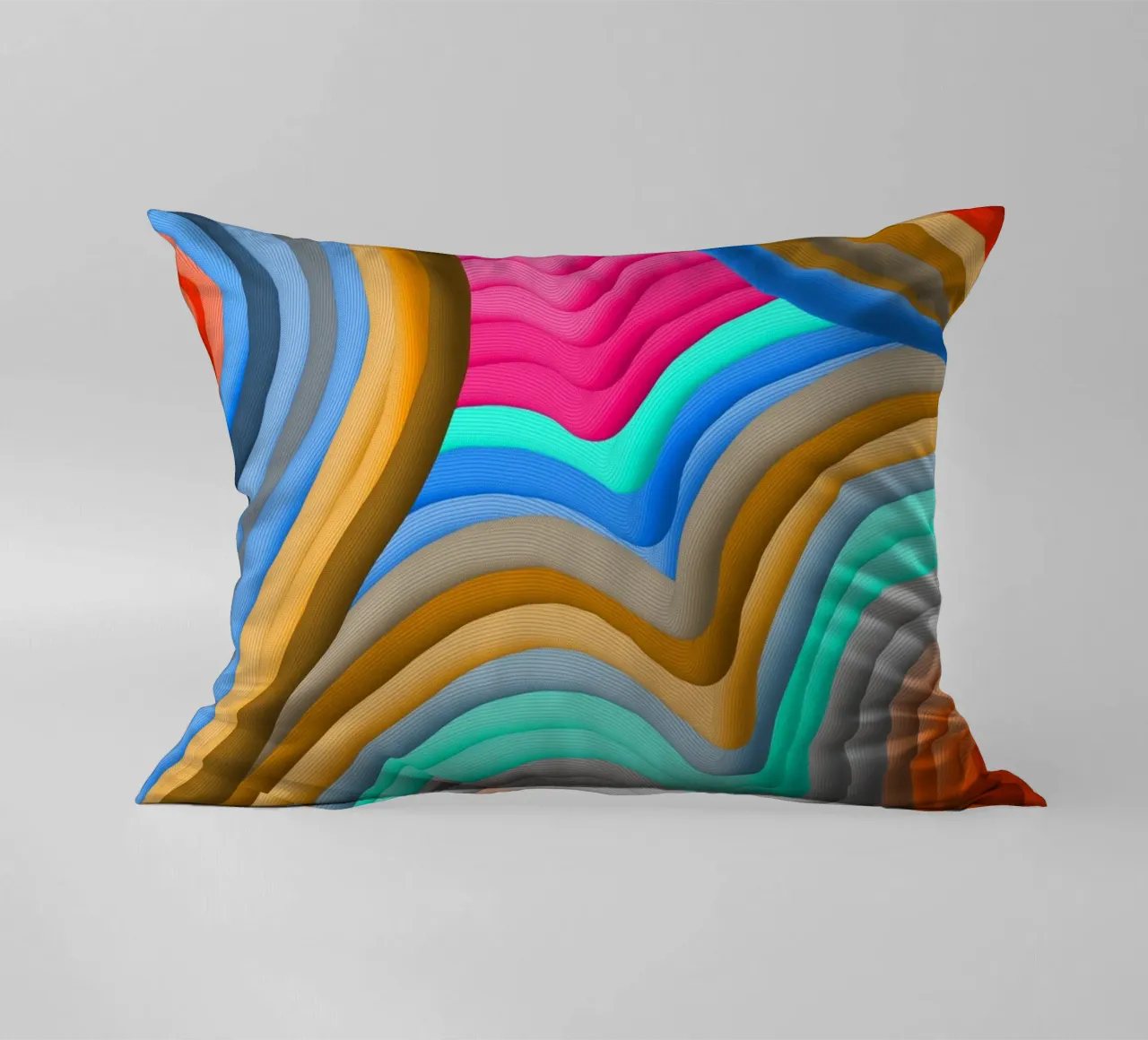 3D Arcobaleno Gradienti Sabbie colorate astratto cuscino da mysteriouscoco