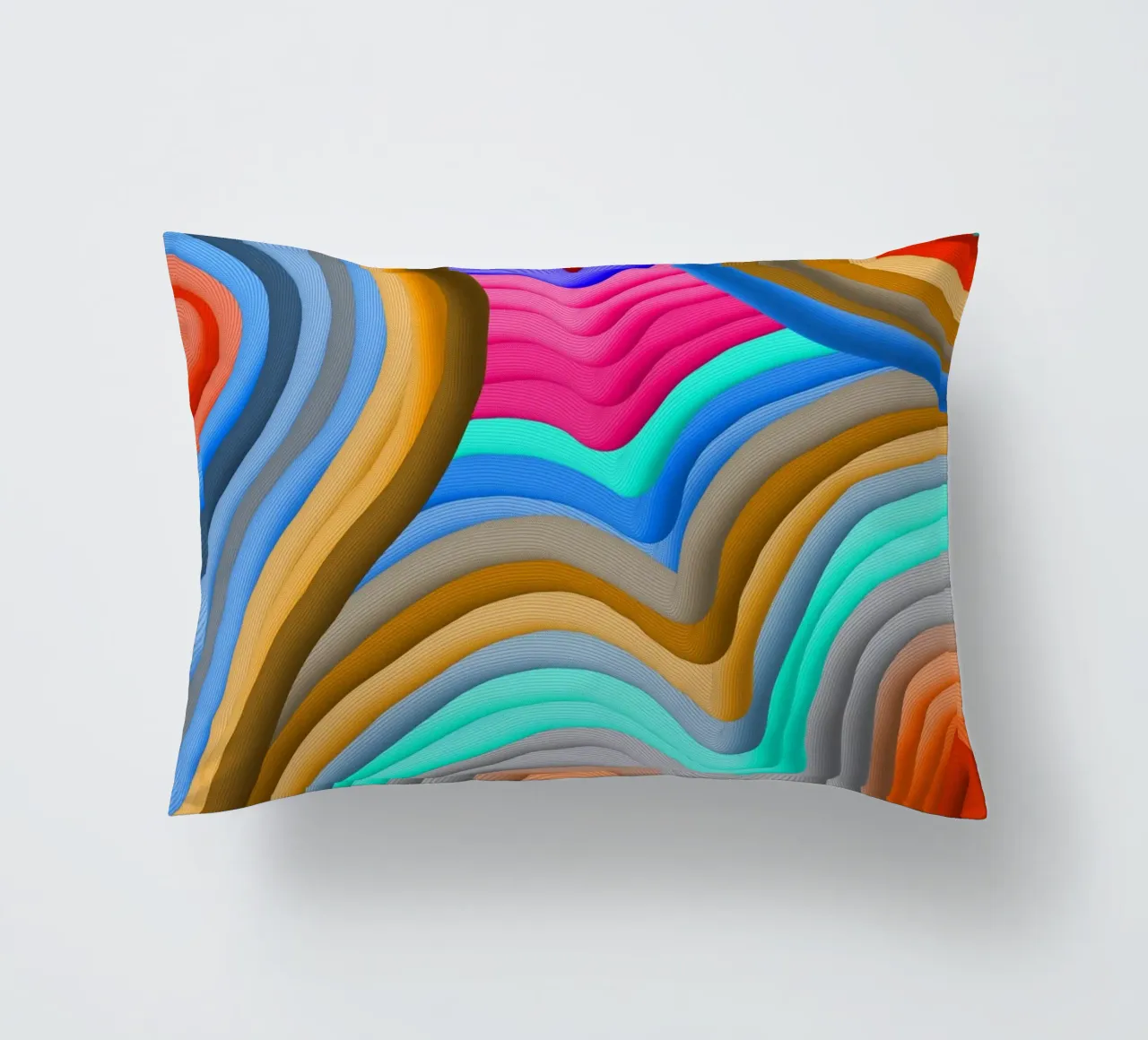 3D Arcobaleno Gradienti Sabbie colorate astratto cuscino da mysteriouscoco