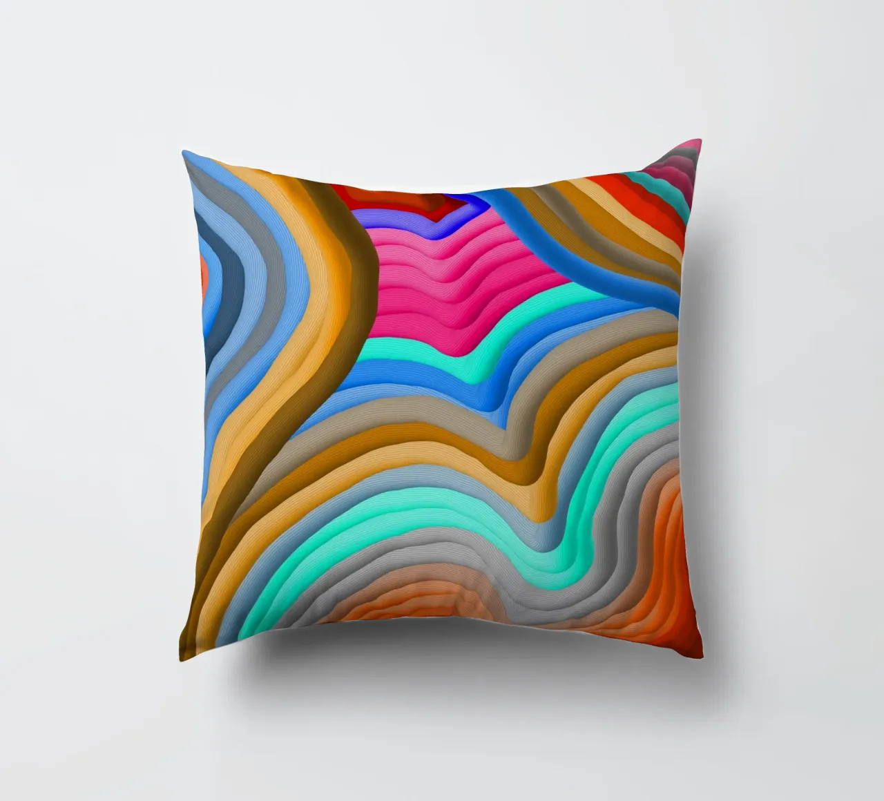 3D Rainbow Gradients Sands colorful abstract cuscino da mysteriouscoco