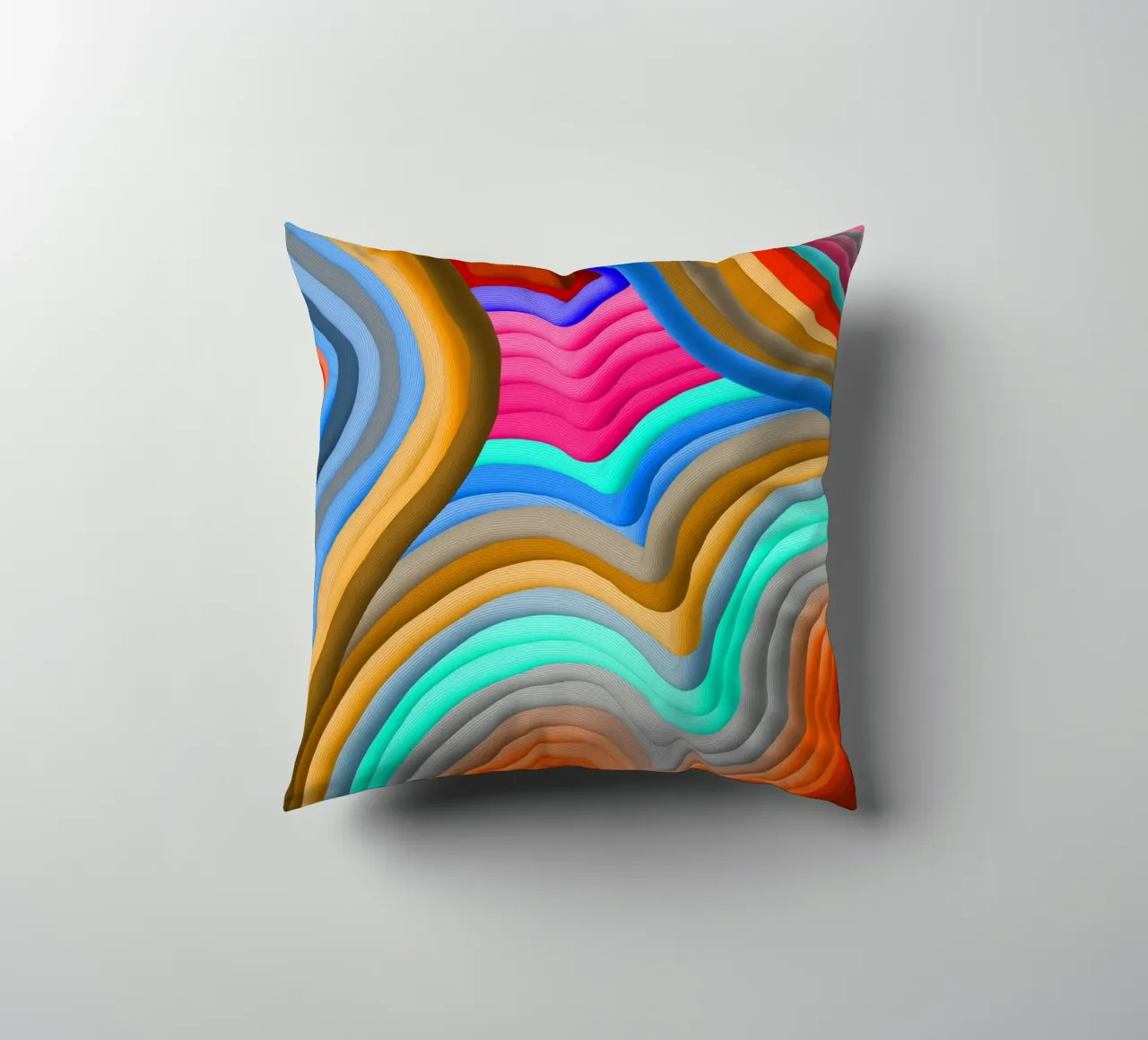 3D Arcobaleno Gradienti Sabbie colorate astratto cuscino da mysteriouscoco