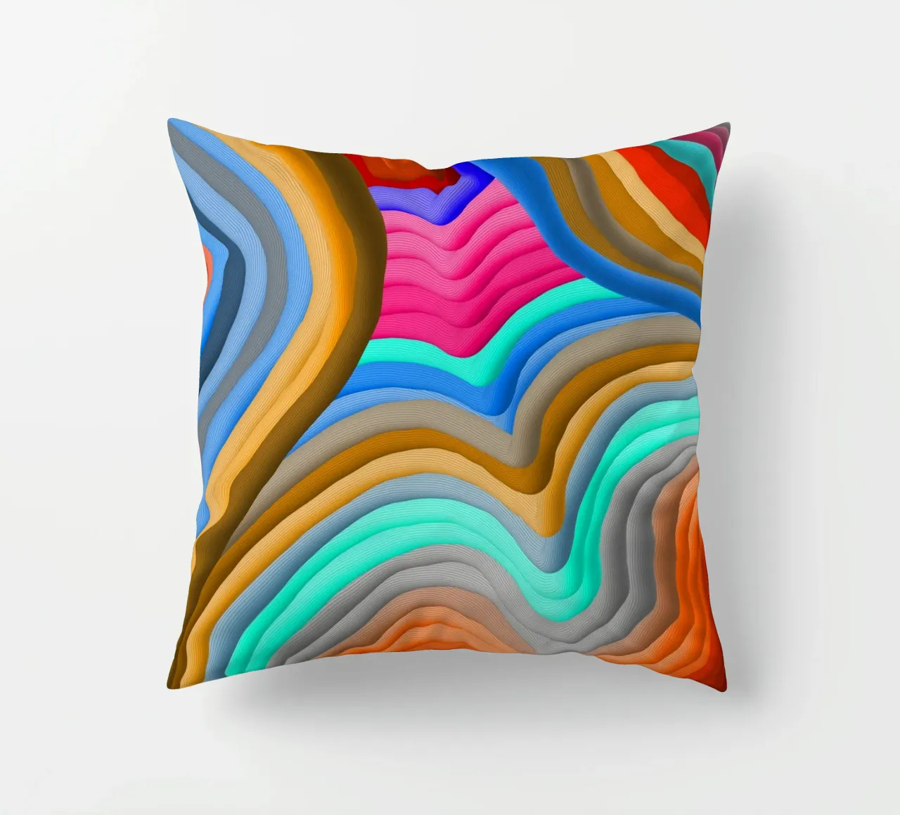 3D Arcobaleno Gradienti Sabbie colorate astratto cuscino da mysteriouscoco