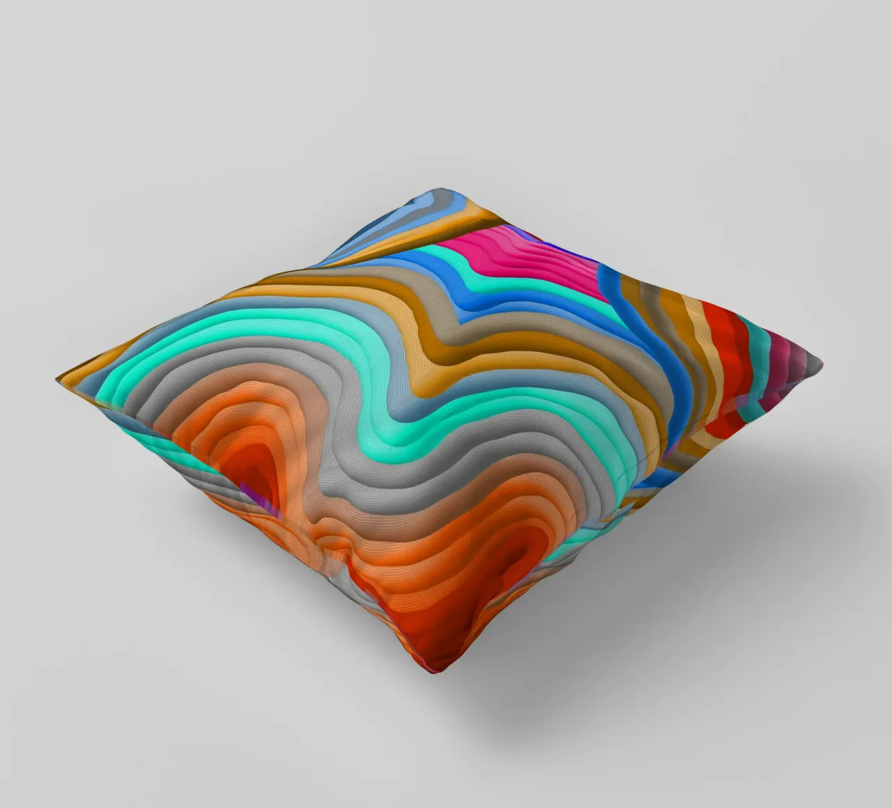 3D Arcobaleno Gradienti Sabbie colorate astratto cuscino da mysteriouscoco