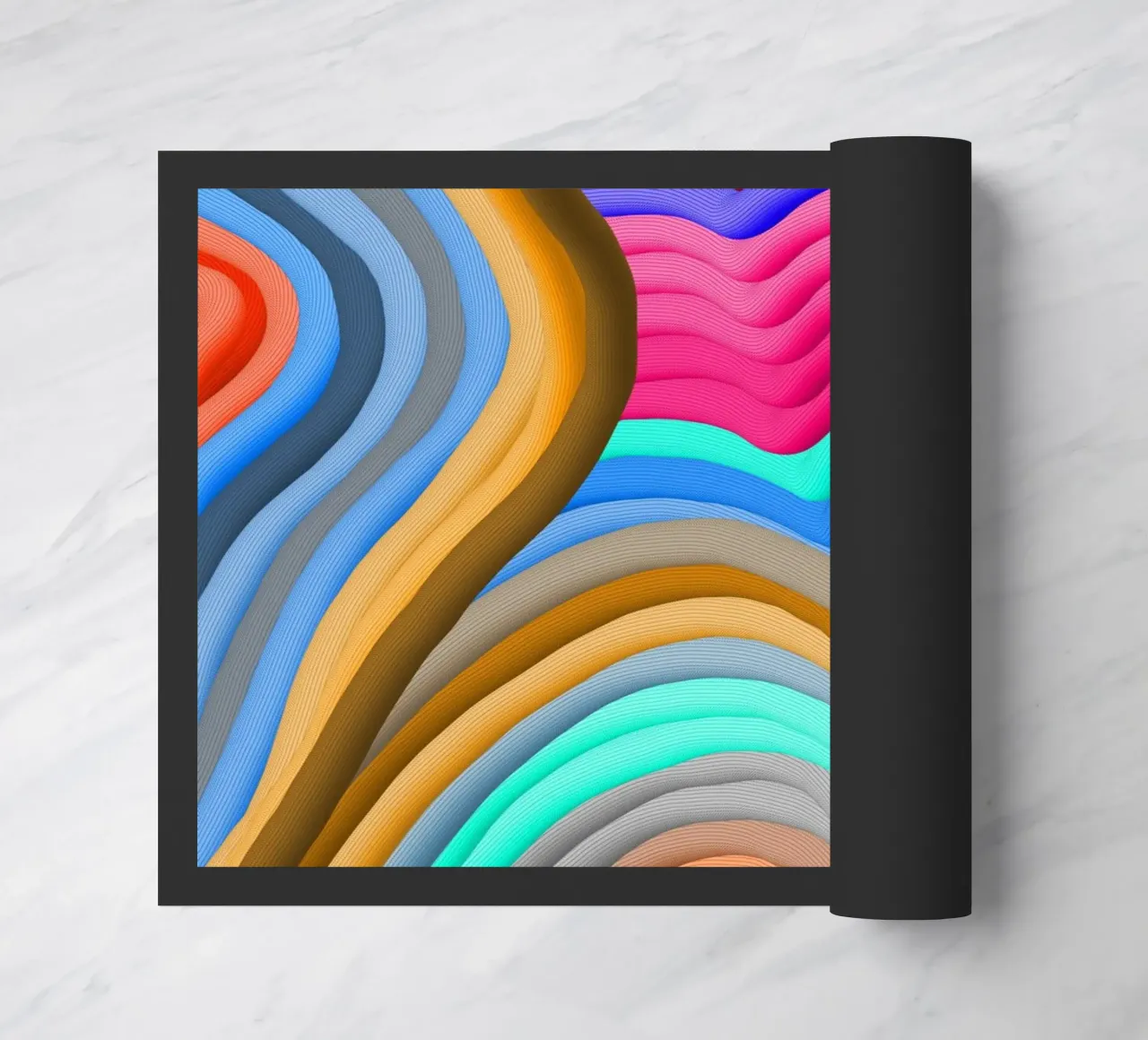 3D Arcobaleno Gradienti Sabbie colorate astratto zerbino da mysteriouscoco