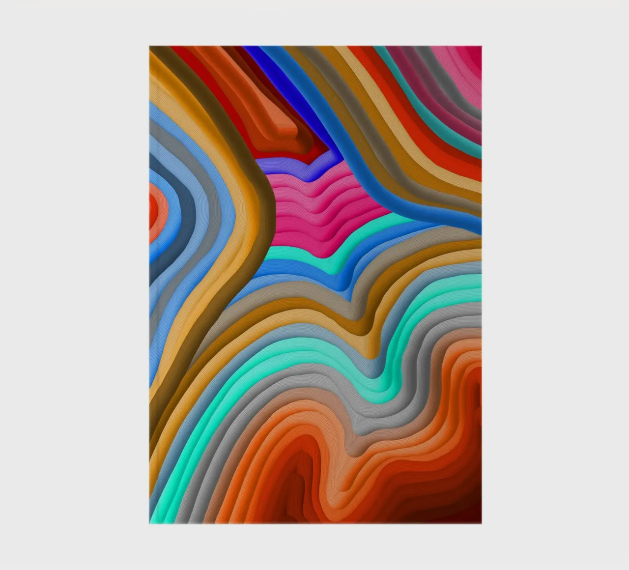 3D Rainbow Gradients Sands colorful abstract carnet de notes de mysteriouscoco