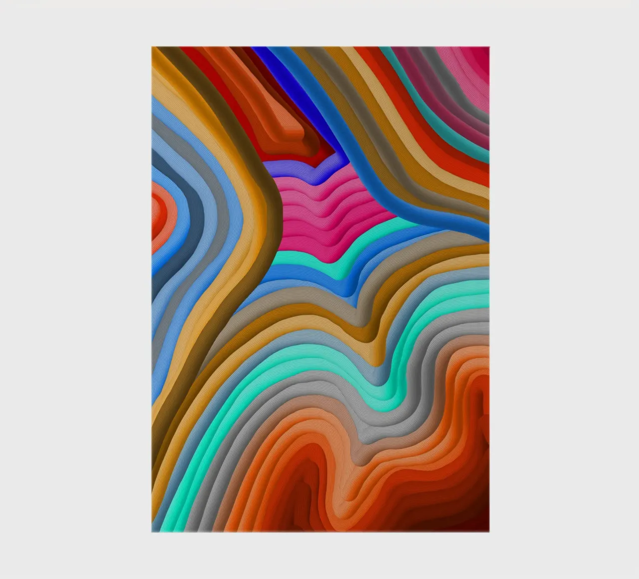 3D Rainbow Gradients Sands colorful abstract carnet de notes de mysteriouscoco