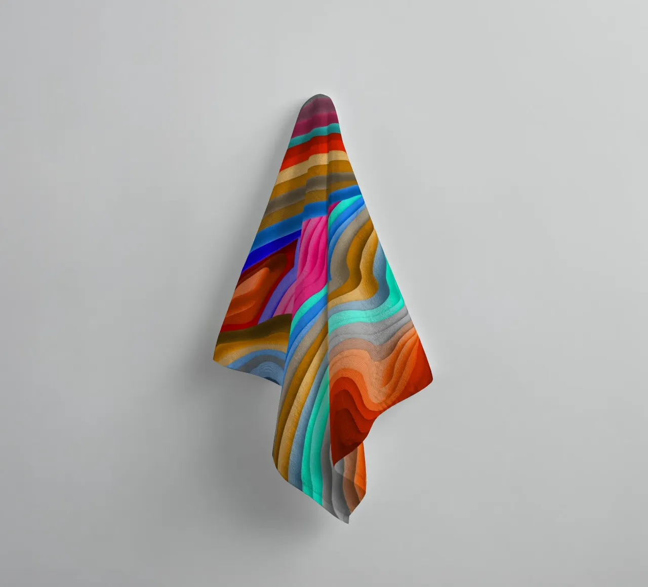 3D Rainbow Gradients Sands colorful abstract asciugamano da bagno da mysteriouscoco