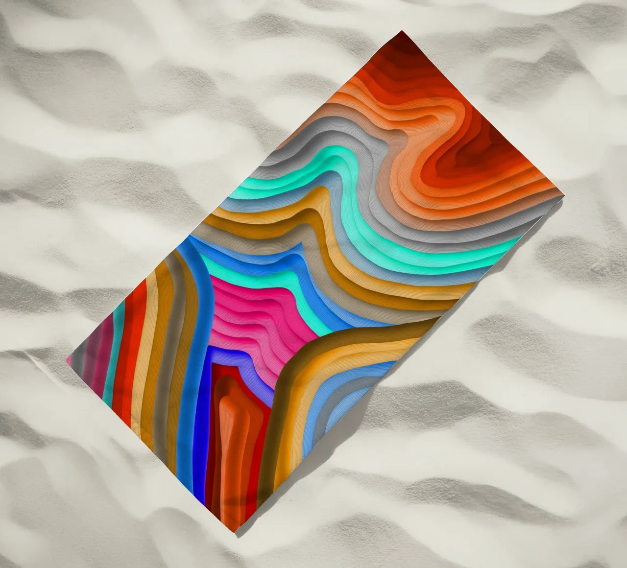3D Rainbow Gradients Sands colorful abstract telo mare da mysteriouscoco