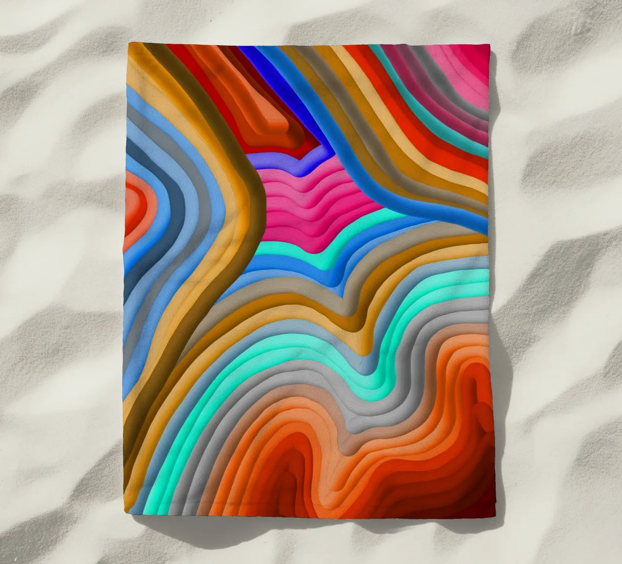 3D Rainbow Gradients Sands colorful abstract telo mare da mysteriouscoco