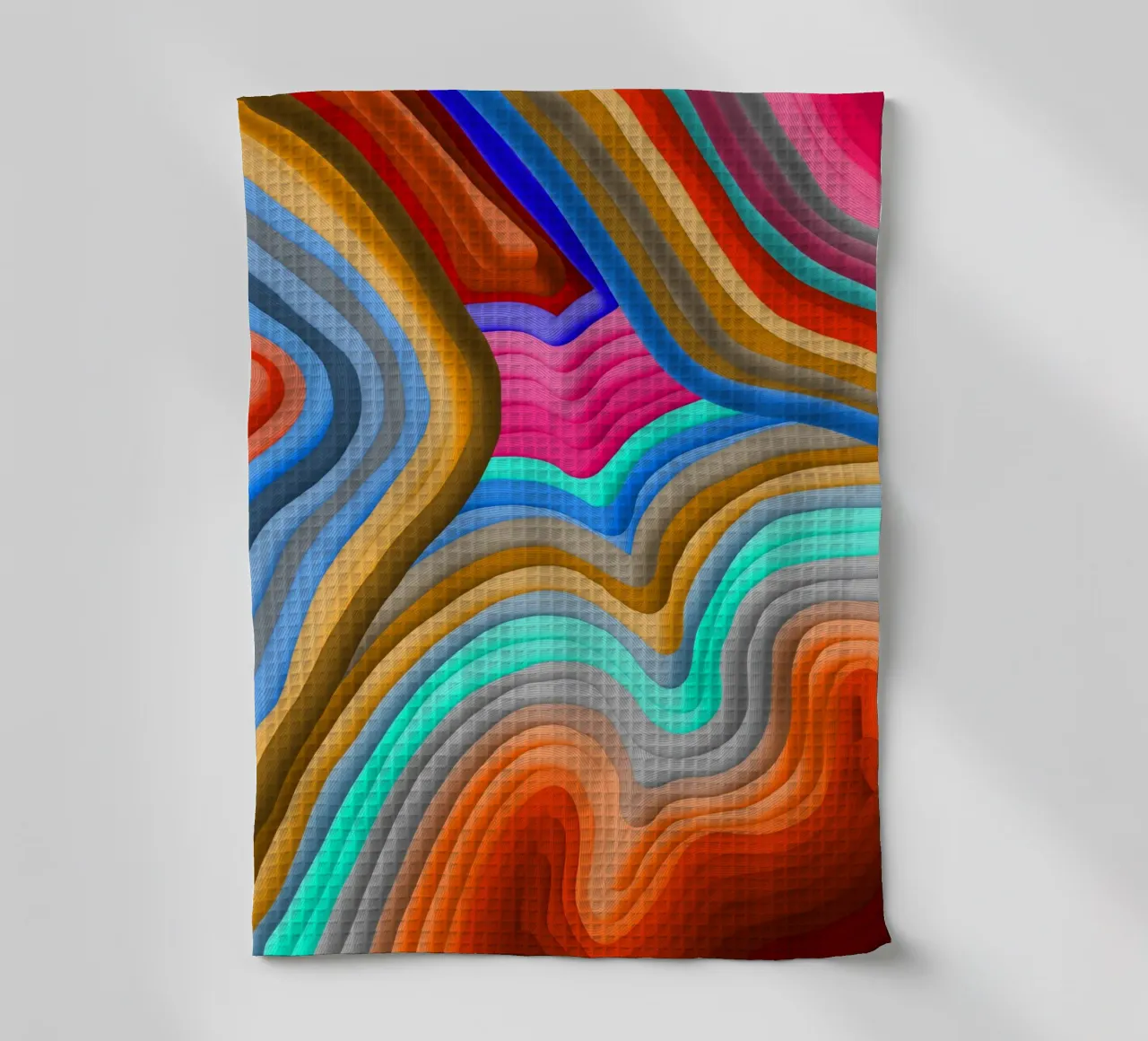 3D Arcobaleno Gradienti Sabbie colorate astratto canovaccio da cucina da mysteriouscoco