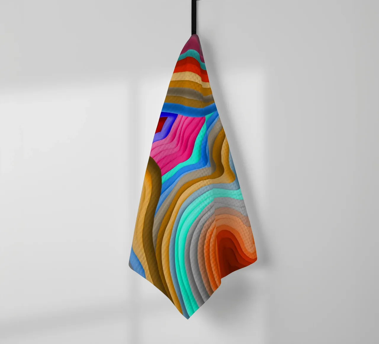 3D Arcobaleno Gradienti Sabbie colorate astratto canovaccio da cucina da mysteriouscoco