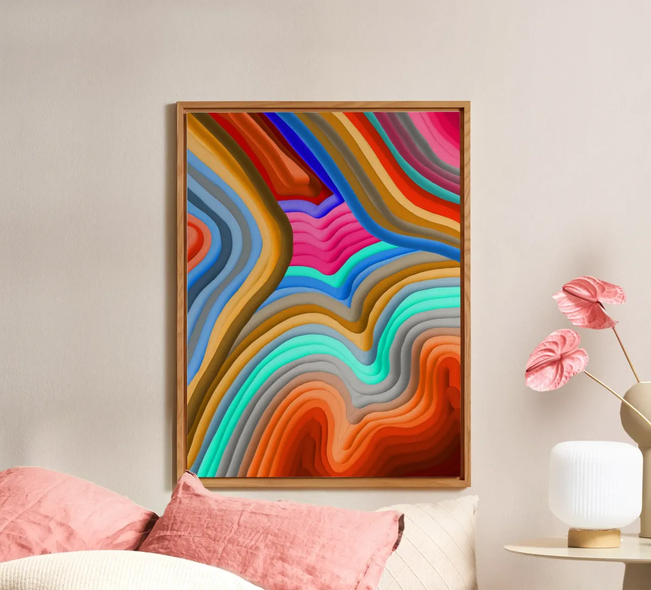 3D Rainbow Gradients Sands colorful abstract alluminio dibond da mysteriouscoco