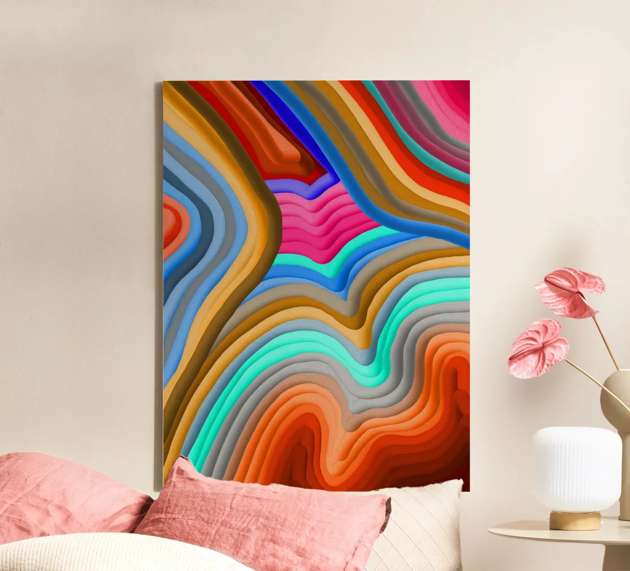 3D Rainbow Gradients Sands colorful abstract tela da mysteriouscoco