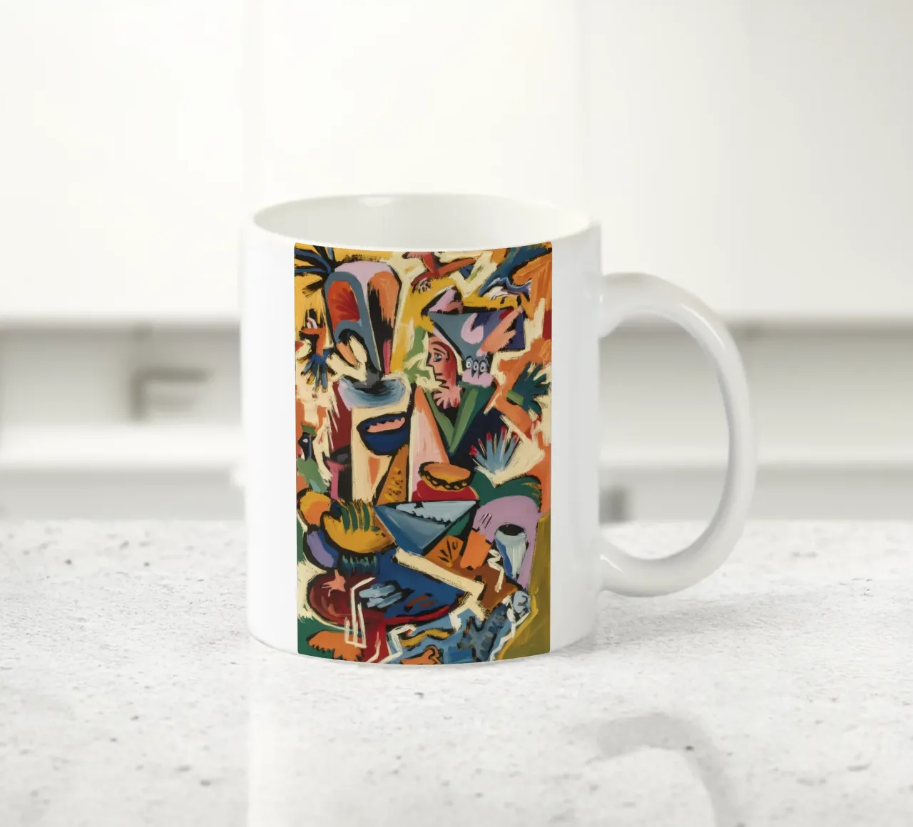 Scontro tra giungle e riverberi tazza in ceramica da Obisidian Brush
