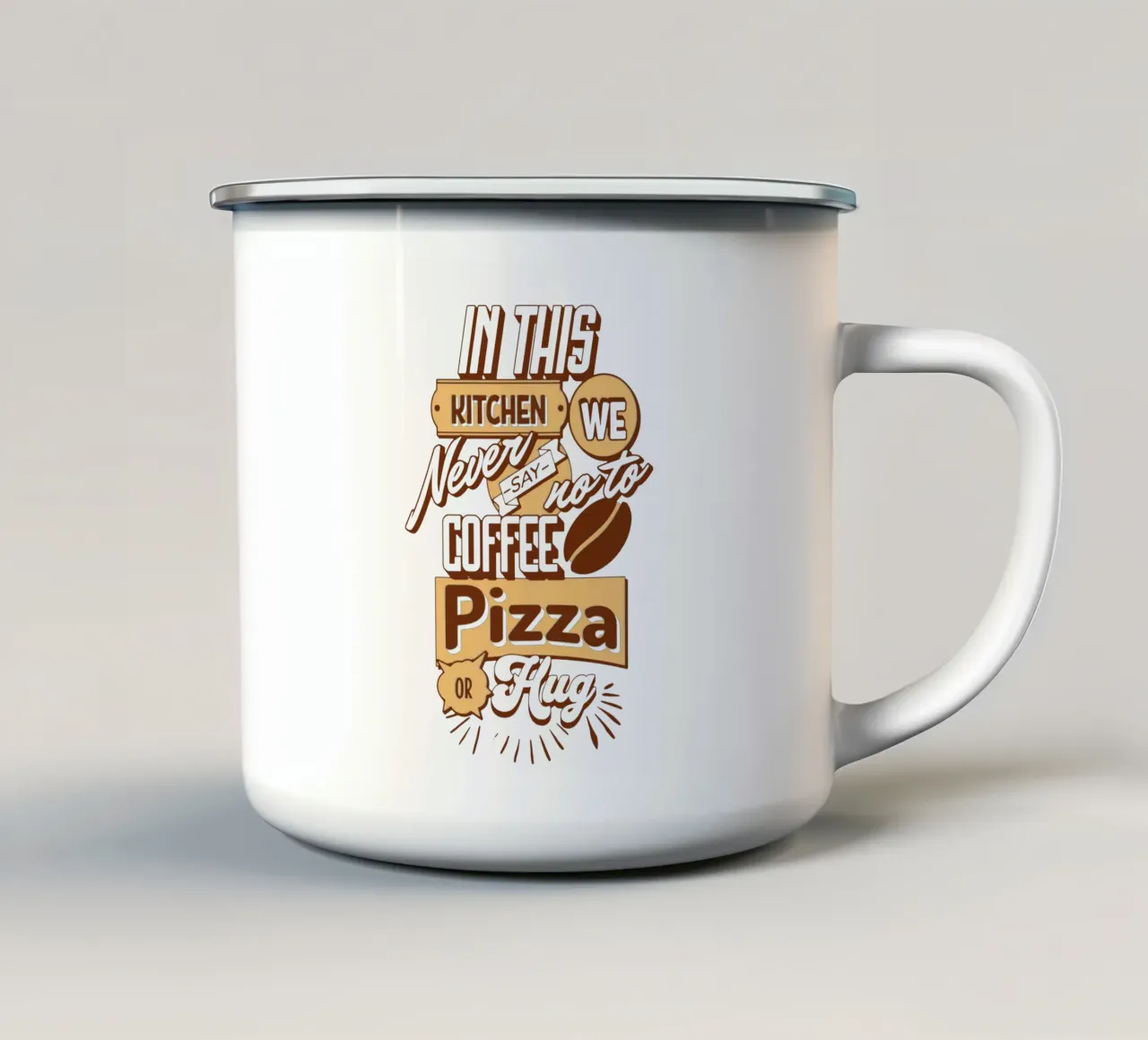 Preventivo per la cucina tazza in smalto da Gunawan Rb