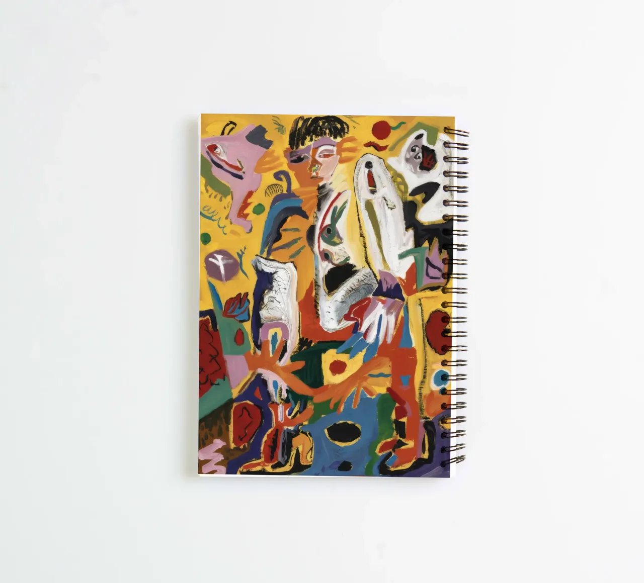 Carnival Mask Parade spiral notebook by Obisidian Brush