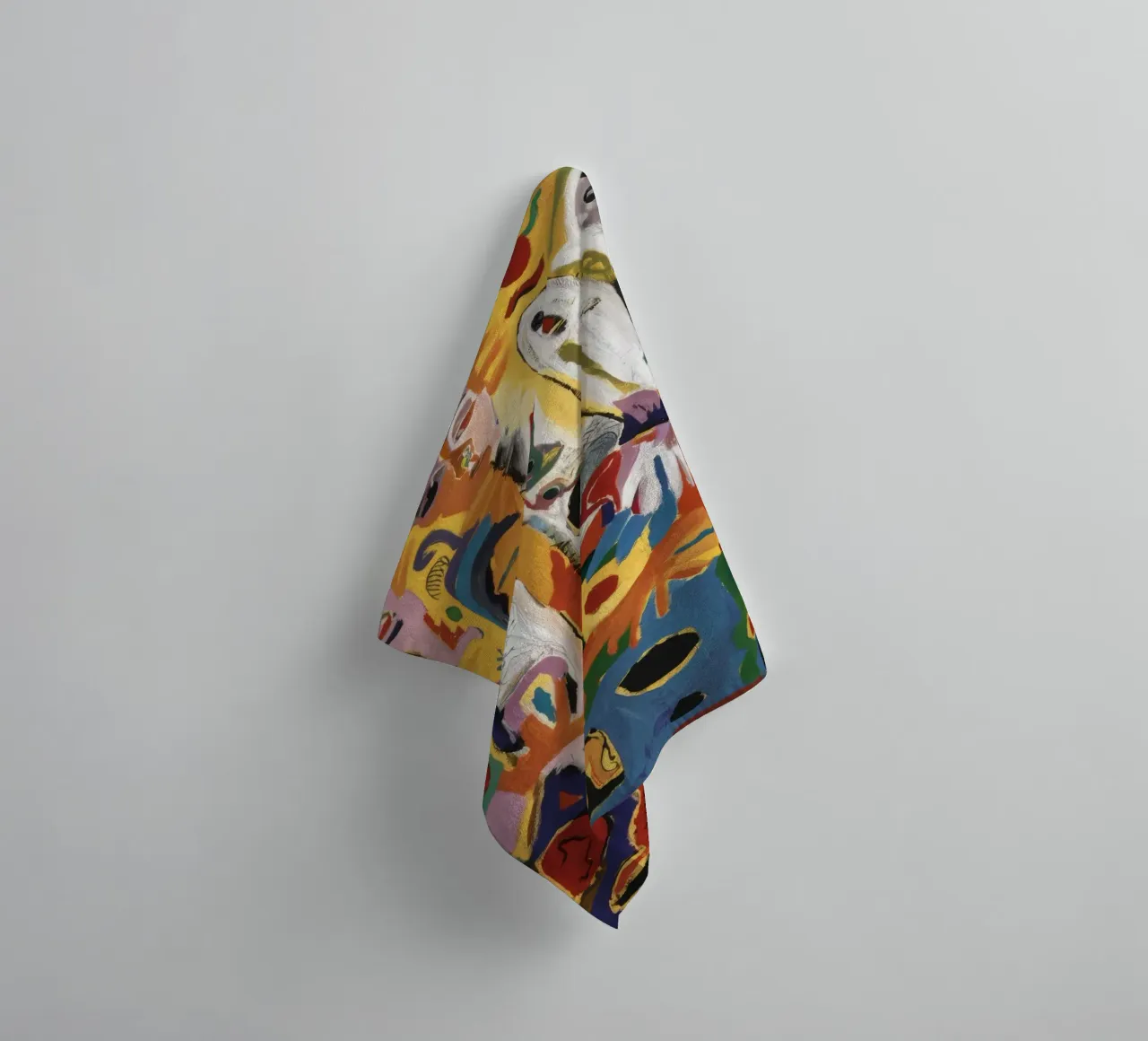 Carnival Mask Parade towel by Obisidian Brush