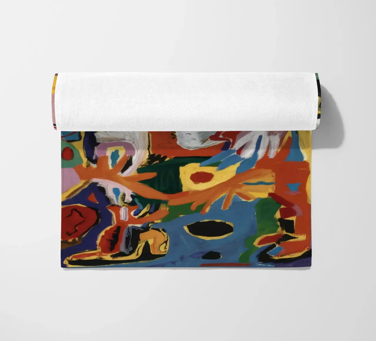Carnival Mask Parade beach towel by Obisidian Brush