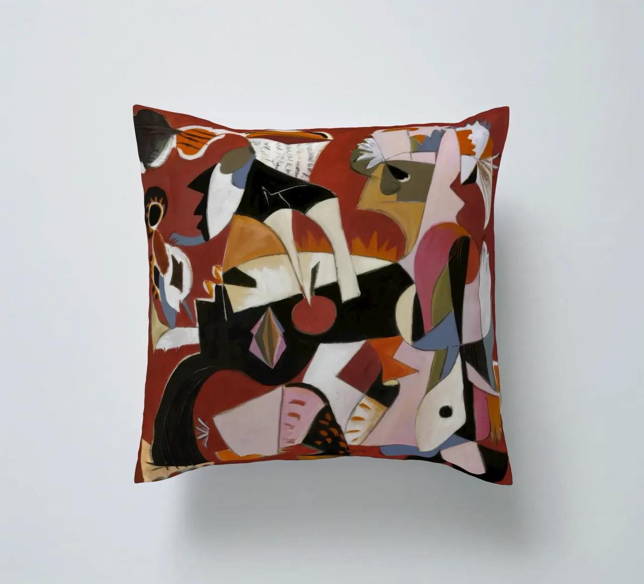 Fragmented Lovers Pulse decorative cushion by Obisidian Brush