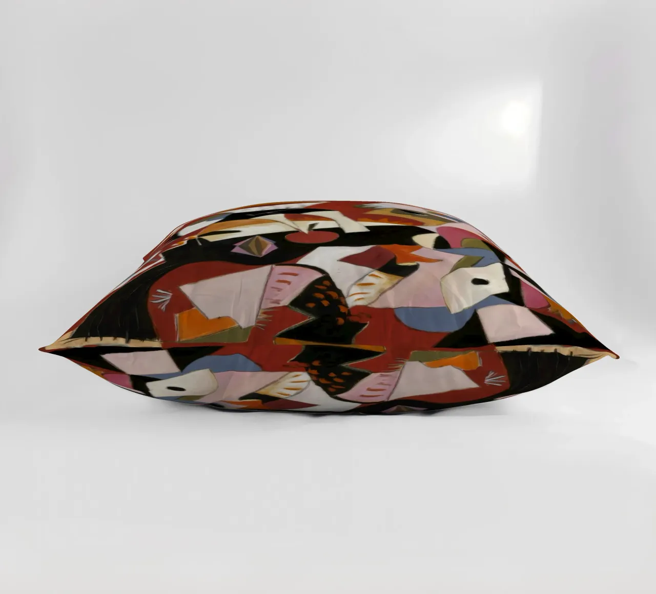 Fragmented Lovers Pulse decorative cushion by Obisidian Brush