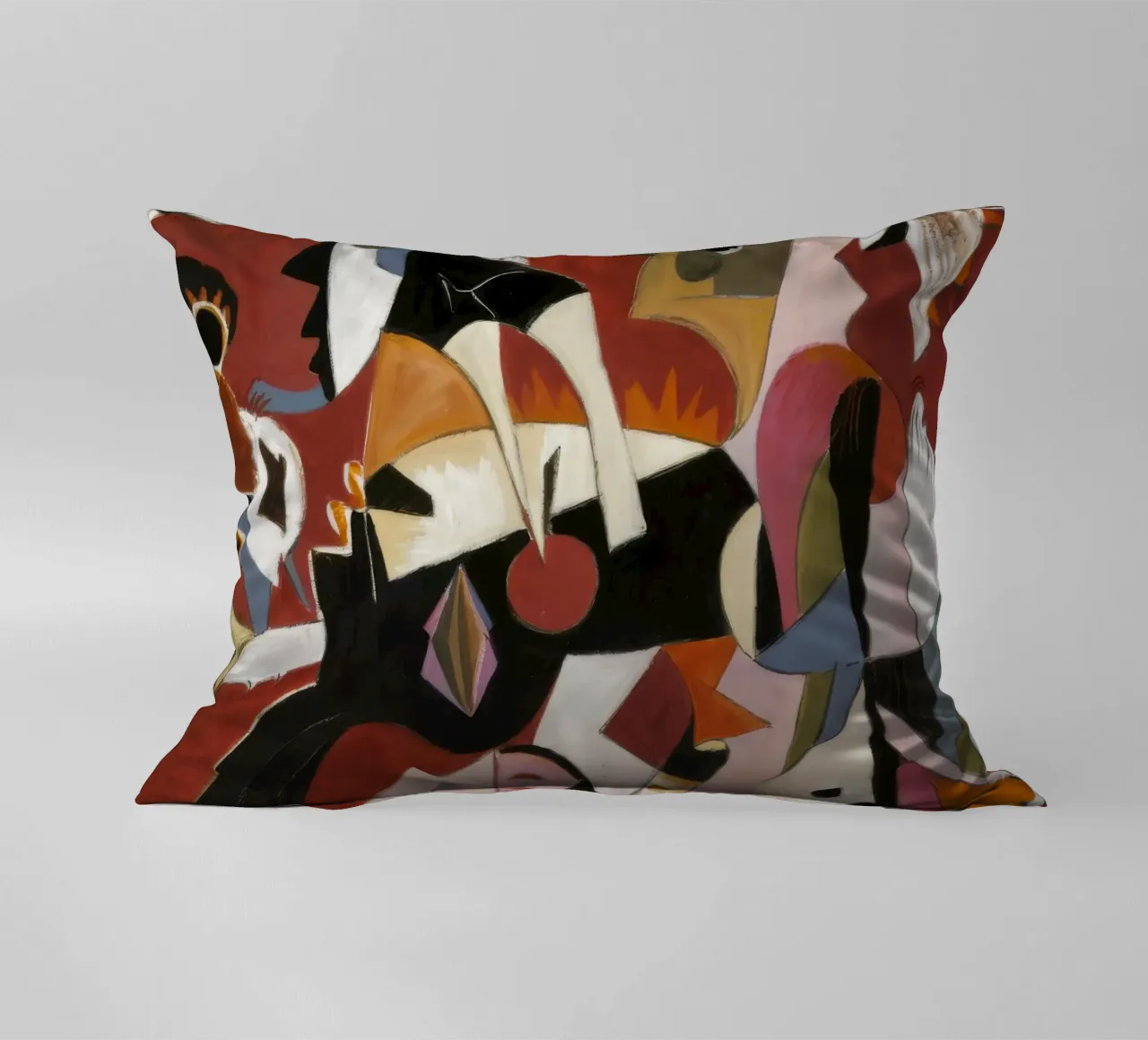 Fragmented Lovers Pulse decorative cushion by Obisidian Brush