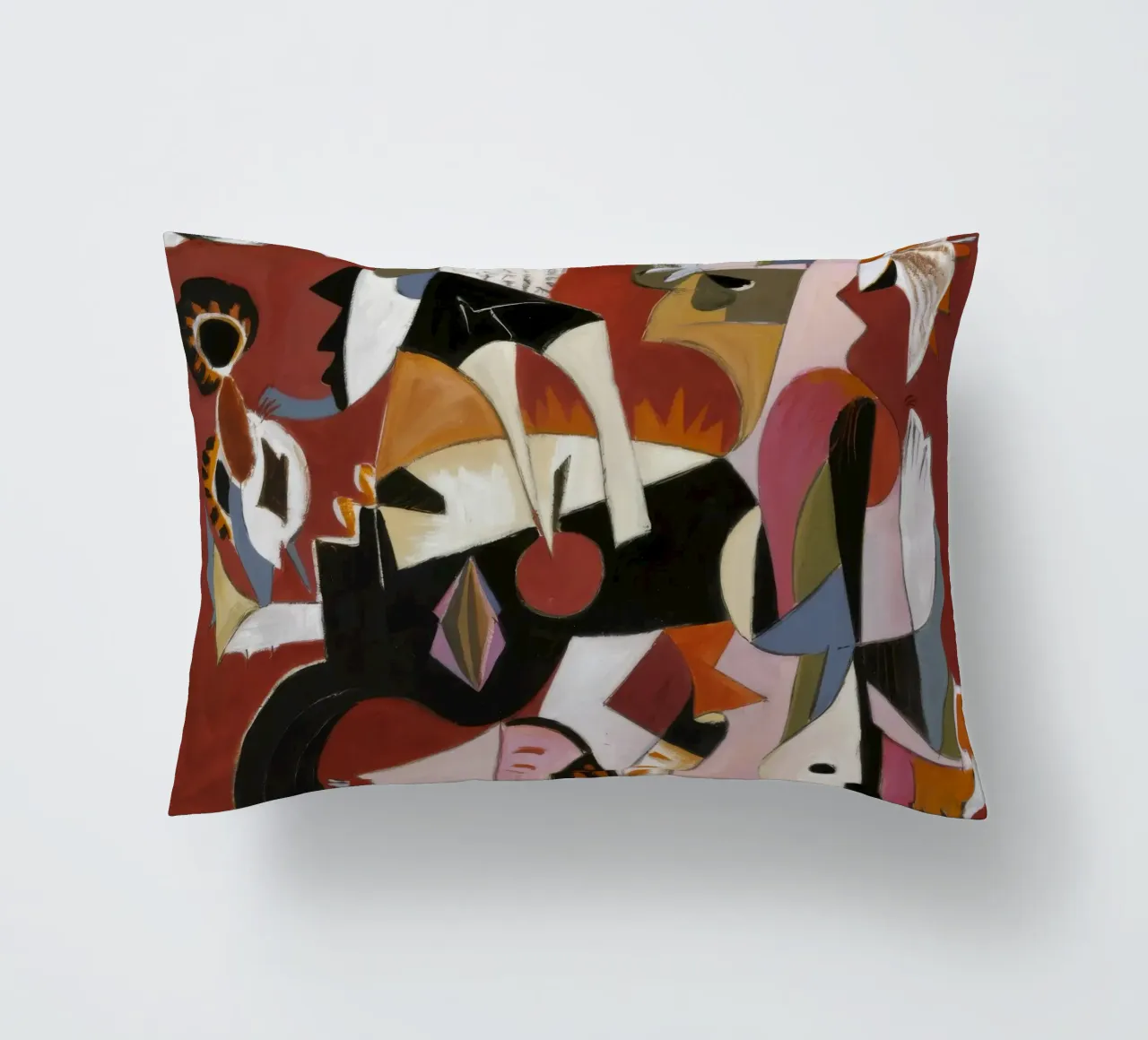 Fragmented Lovers Pulse decorative cushion by Obisidian Brush