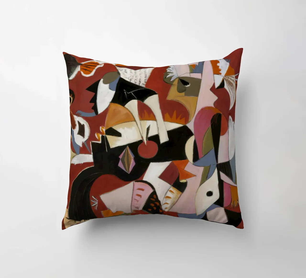 Fragmented Lovers Pulse decorative cushion by Obisidian Brush