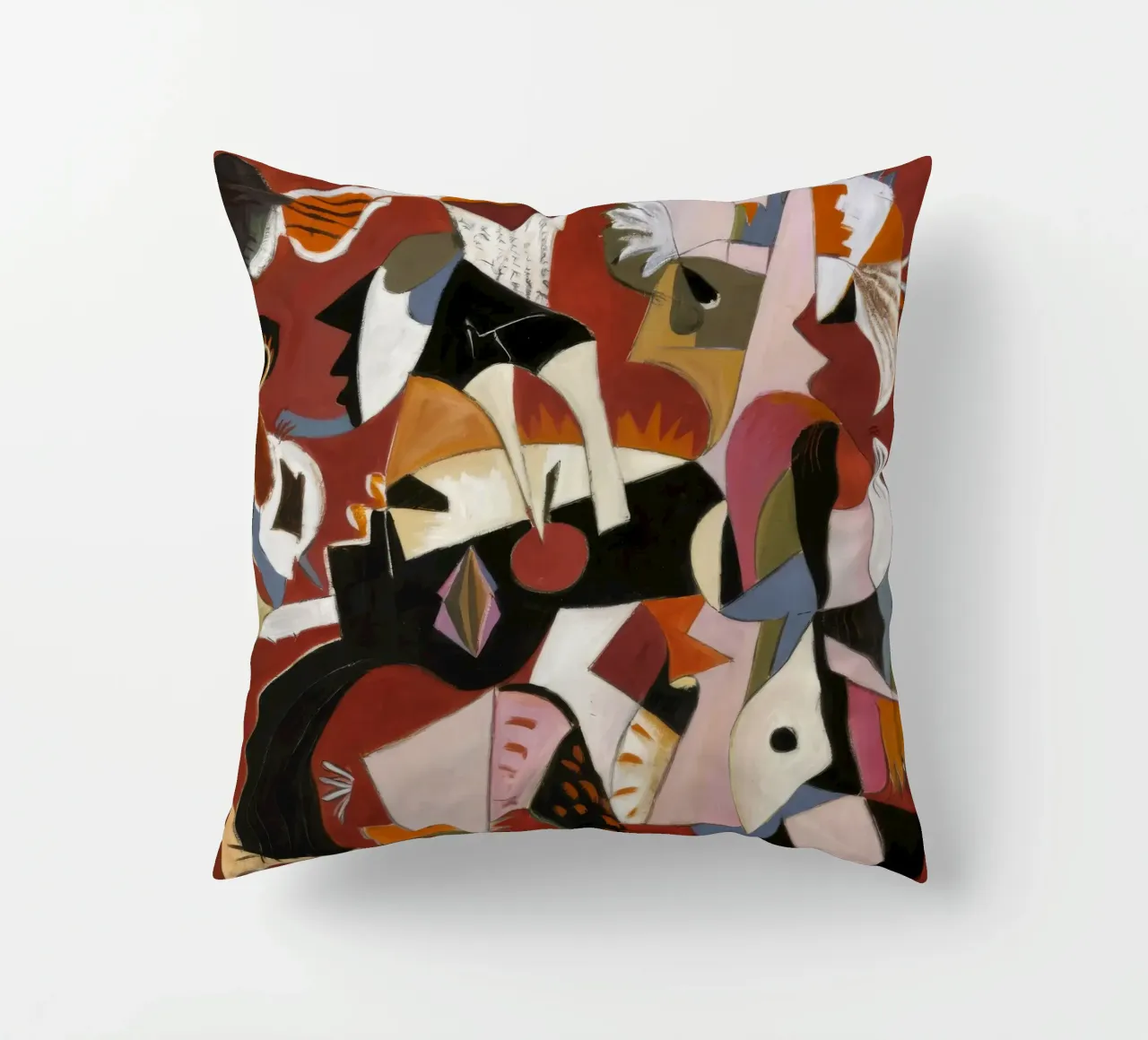 Fragmented Lovers Pulse decorative cushion by Obisidian Brush