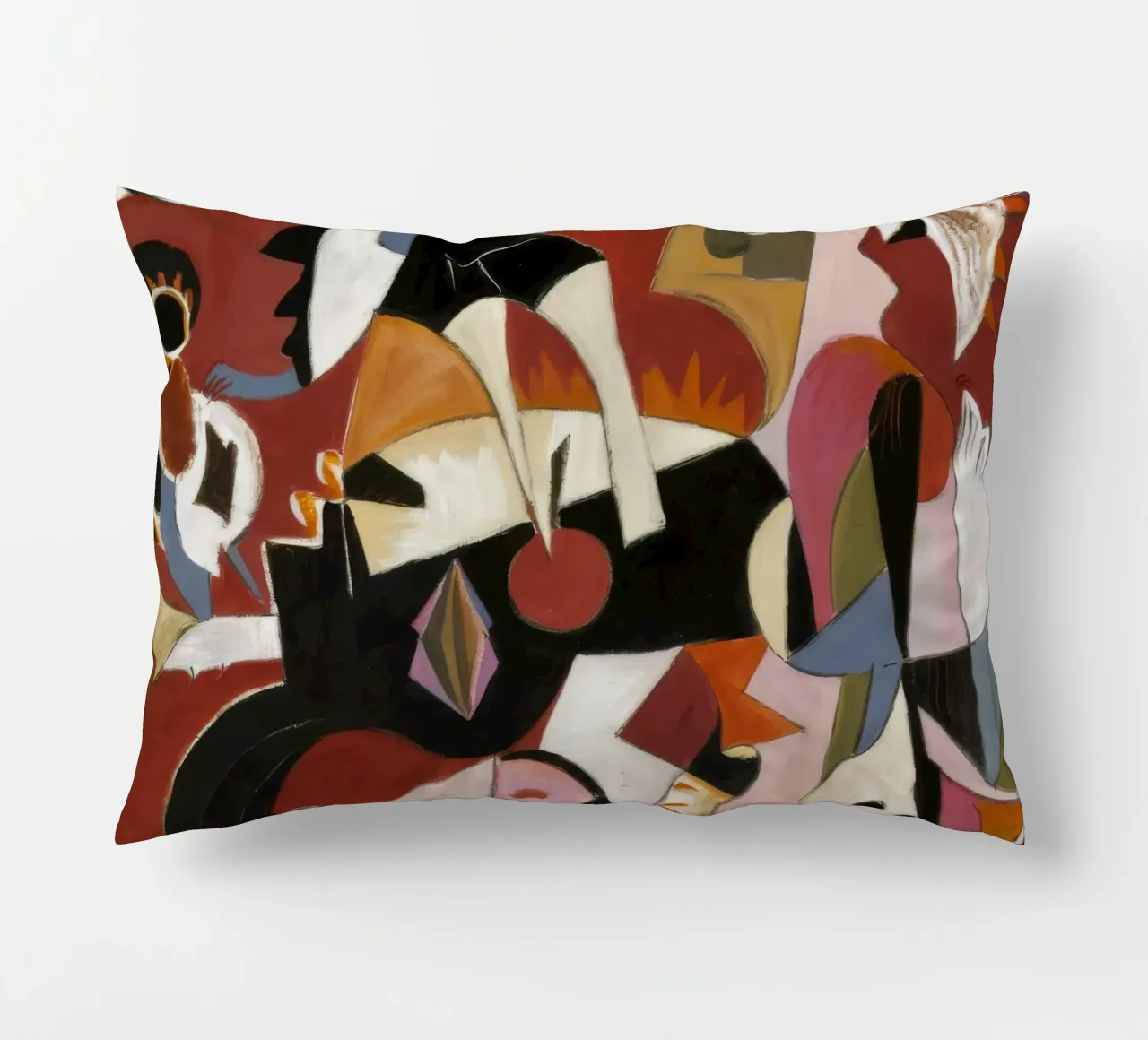 Fragmented Lovers Pulse decorative cushion by Obisidian Brush