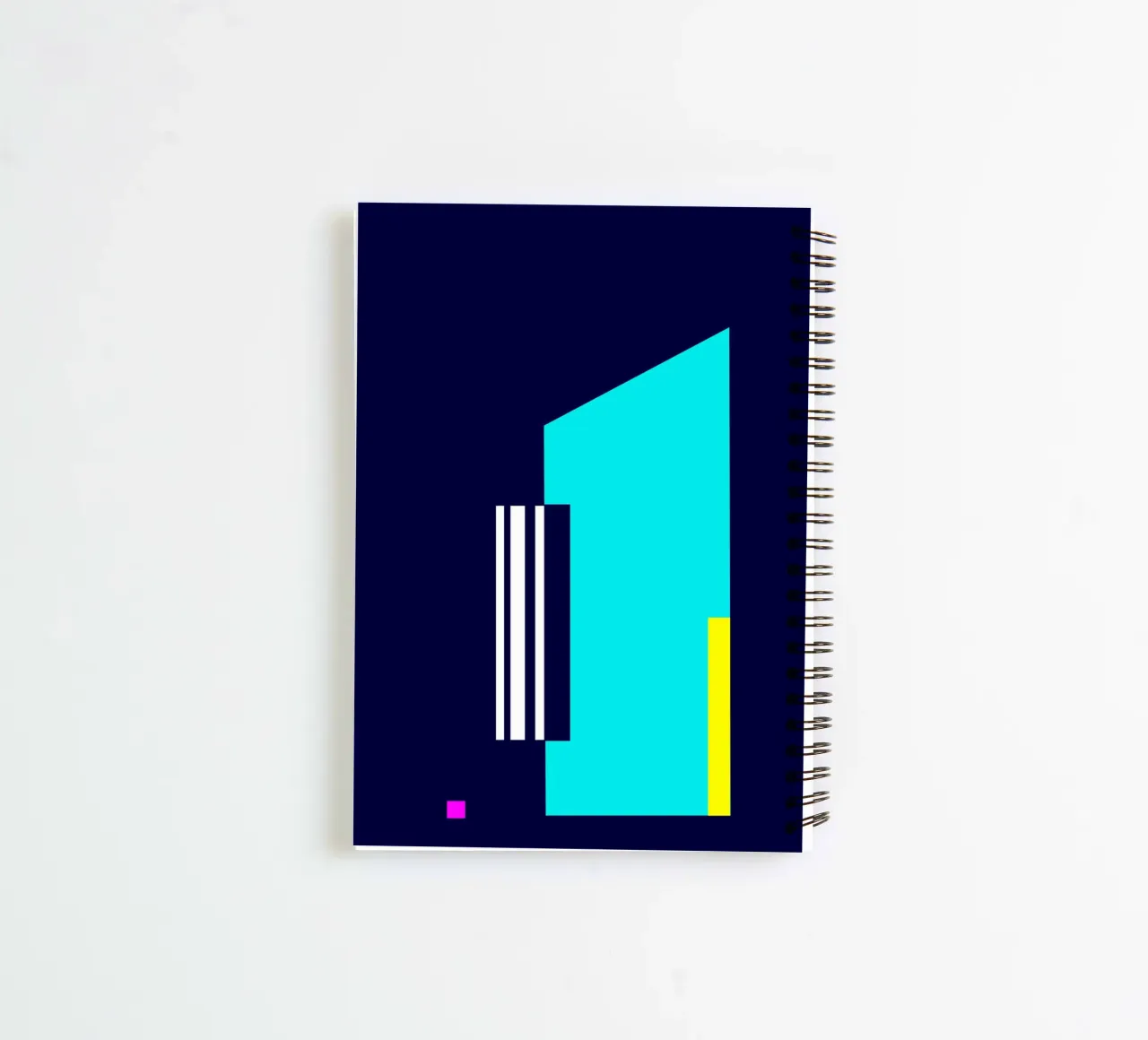 Geometric Contrast – Minimalist Abstract Composition spiral notebook by Artbyvo