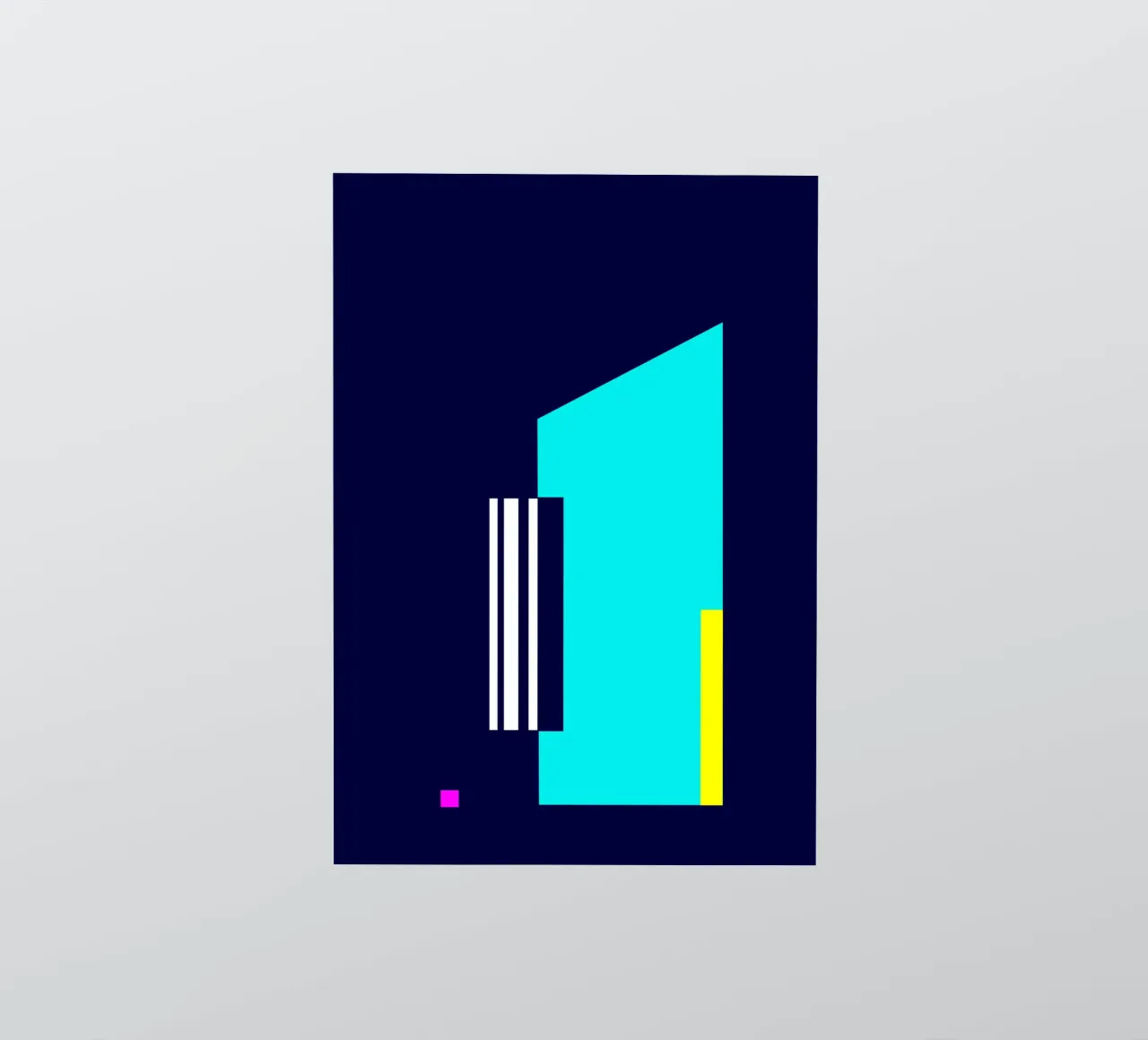 Geometric Contrast – Minimalist Abstract Composition sticker by Artbyvo