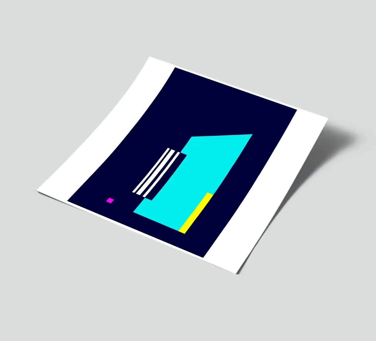 Geometric Contrast – Minimalist Abstract Composition sticker sheet by Artbyvo